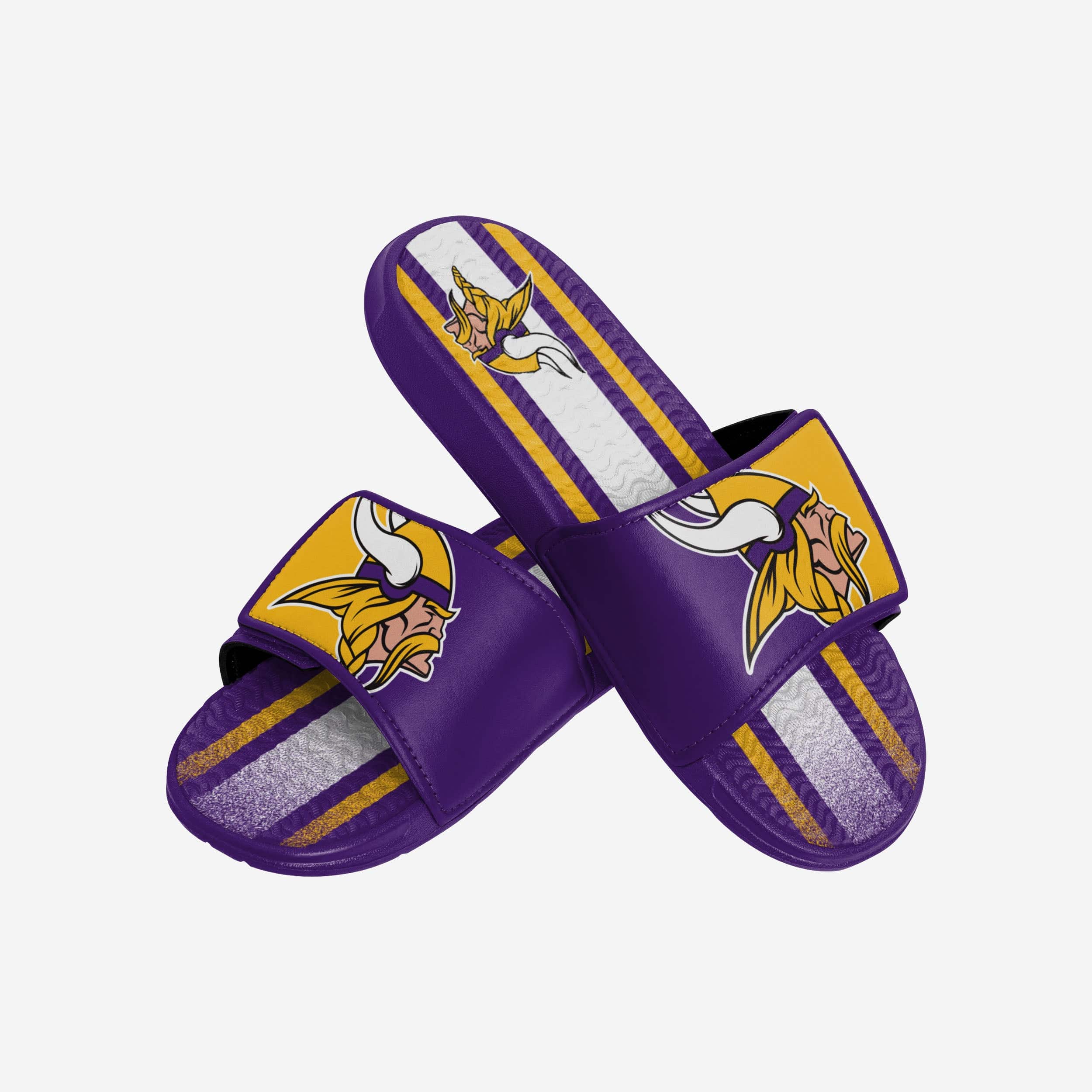 Minnesota Vikings Team Stripe Gel Slides - Show Your Team Spirit!