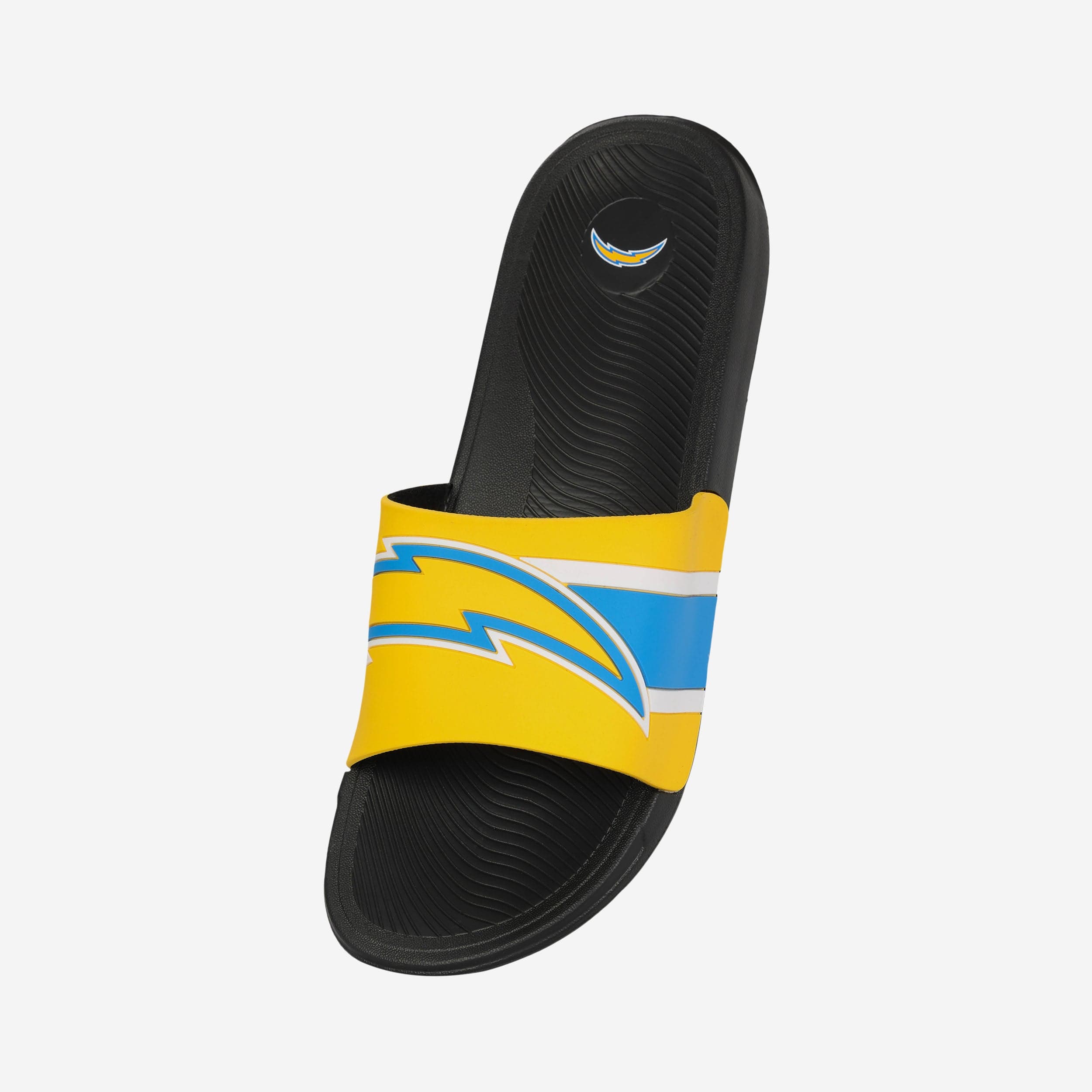 Los Angeles Chargers Stylish Striped Big Logo Raised Slides