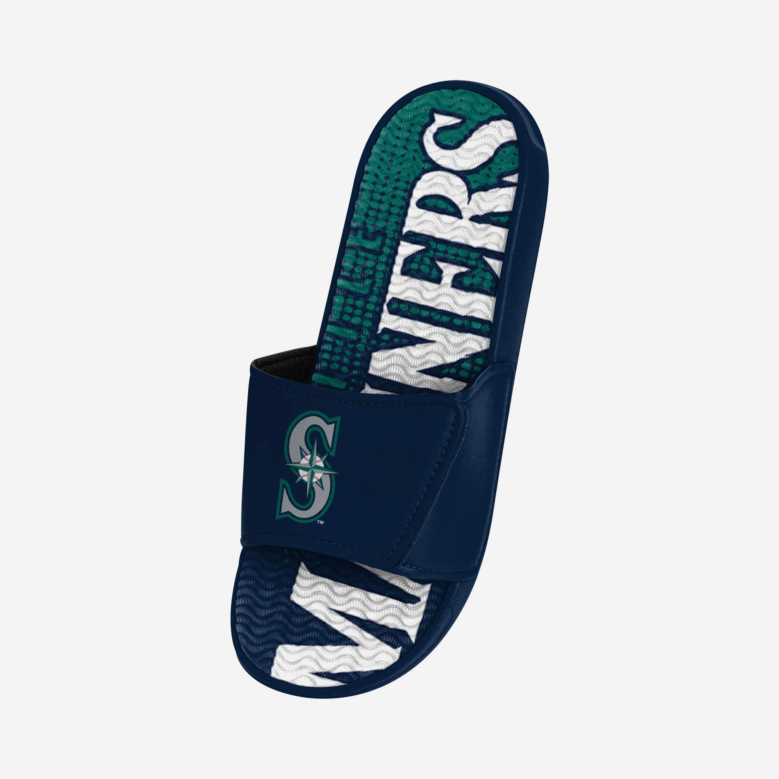 Seattle Mariners Gradient Wordmark Gel Slides: Comfort and Team Spirit!