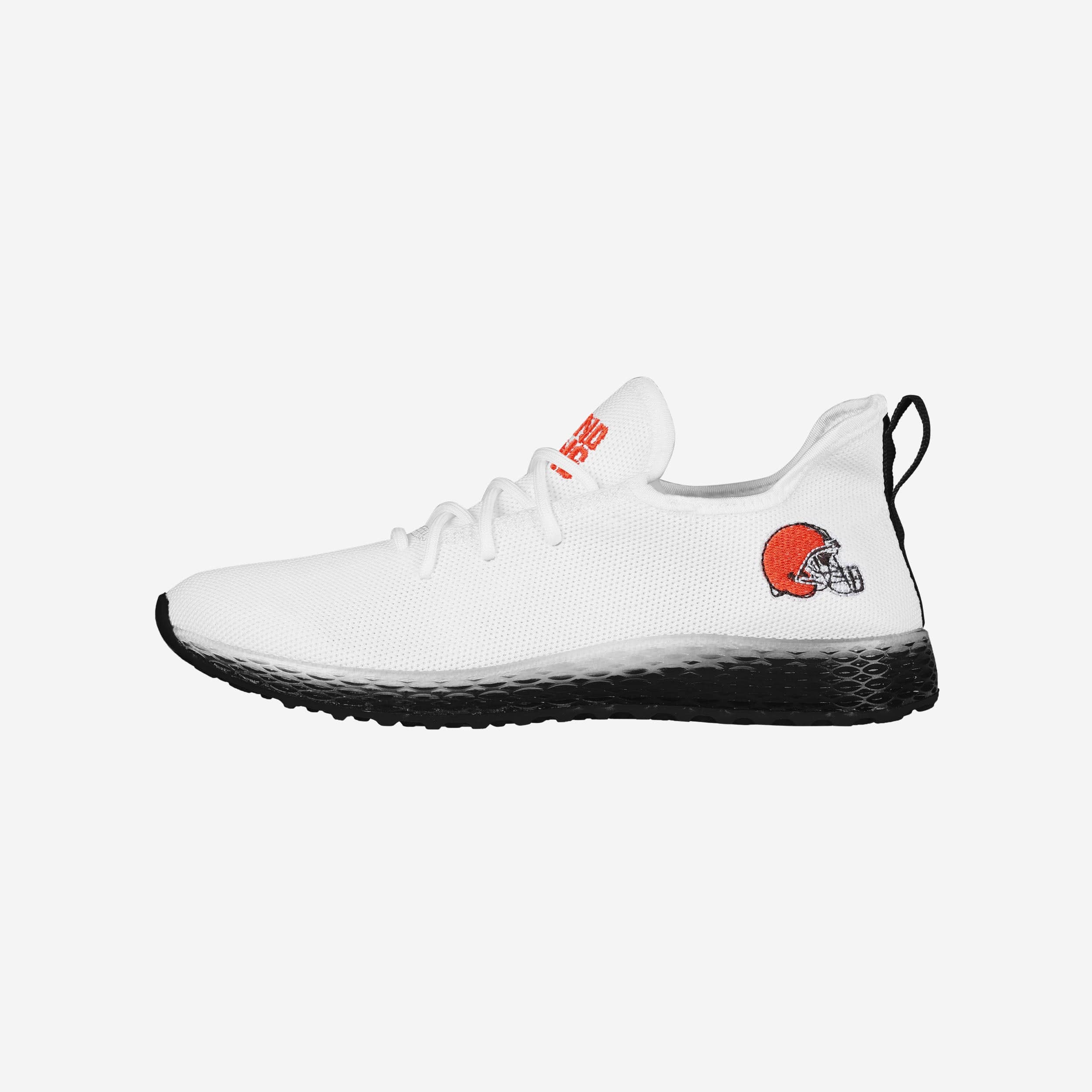 Exciting Cleveland Browns Gradient Midsole White Sneakers