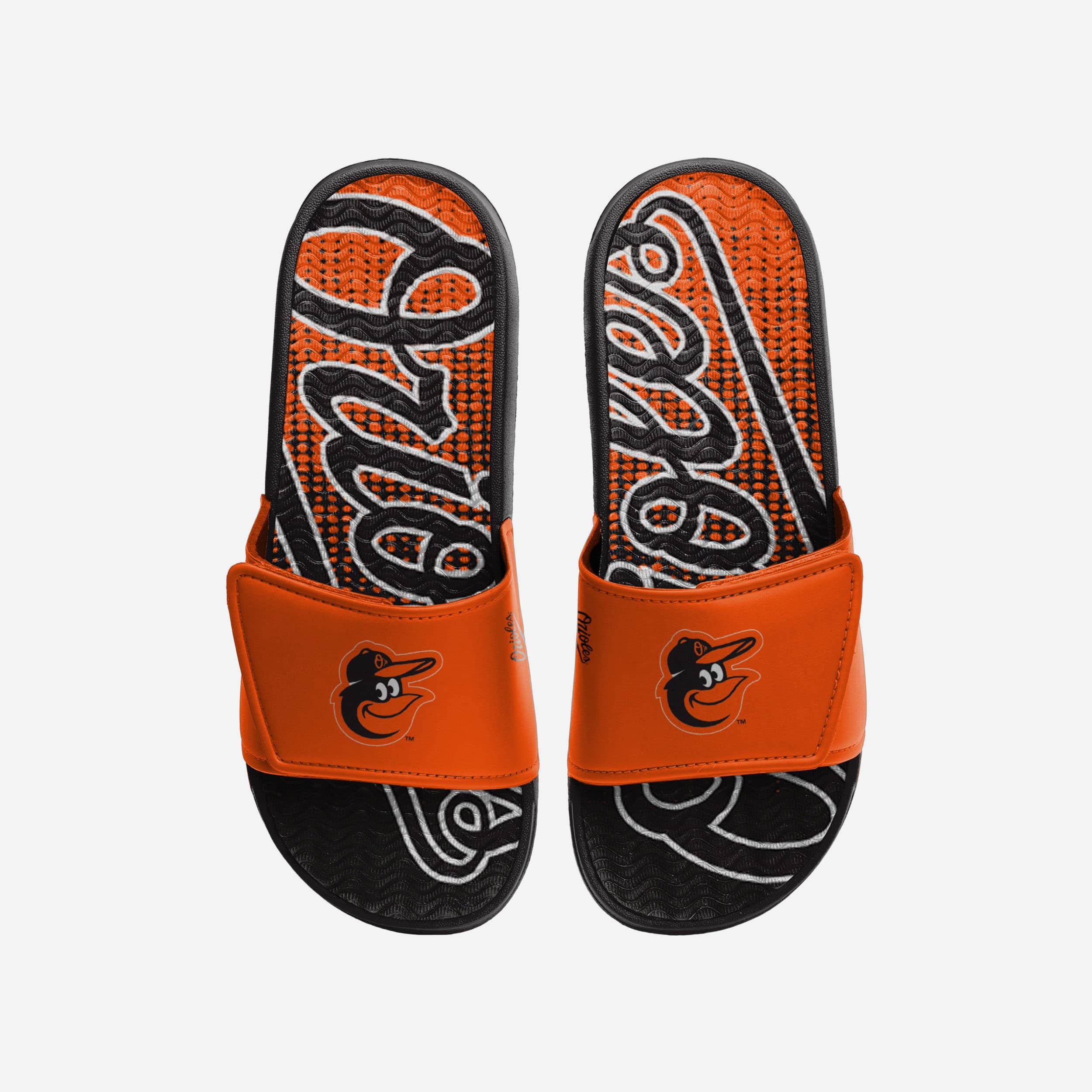 Baltimore Orioles Stylish Gradient Wordmark Gel Slides
