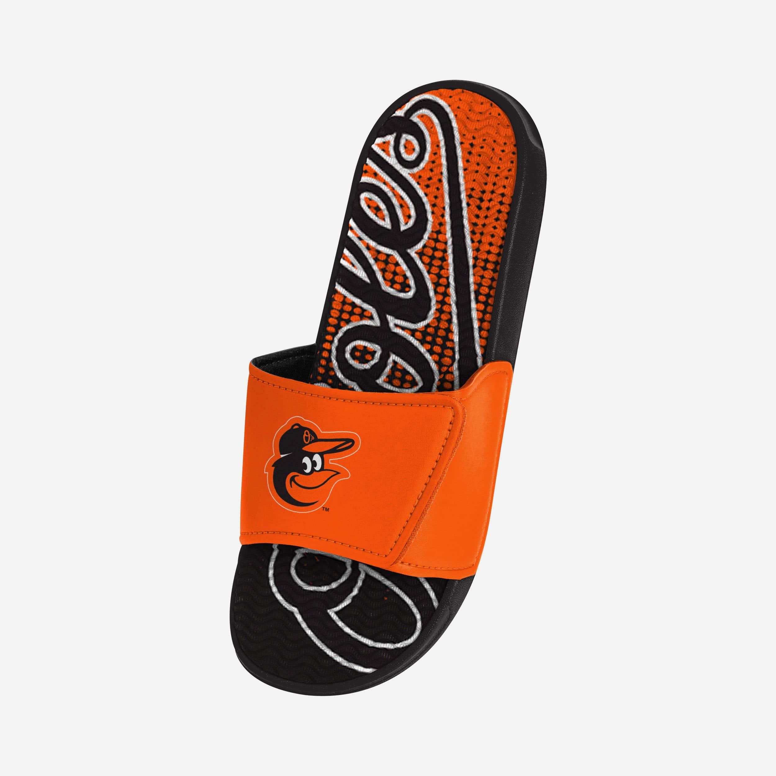 Baltimore Orioles Stylish Gradient Wordmark Gel Slides