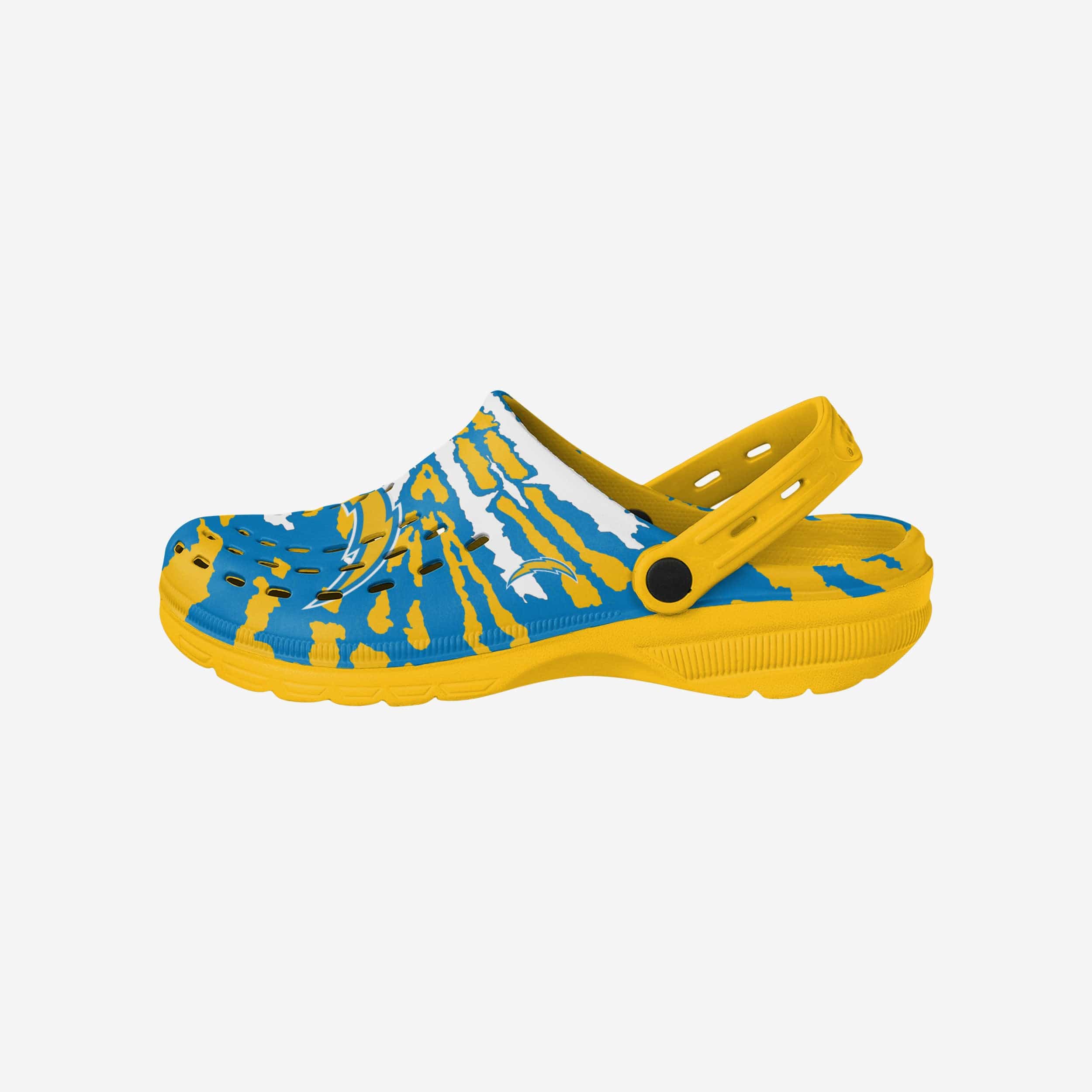 Los Angeles Chargers Stylish Tie - Dye Clogs with Straps
