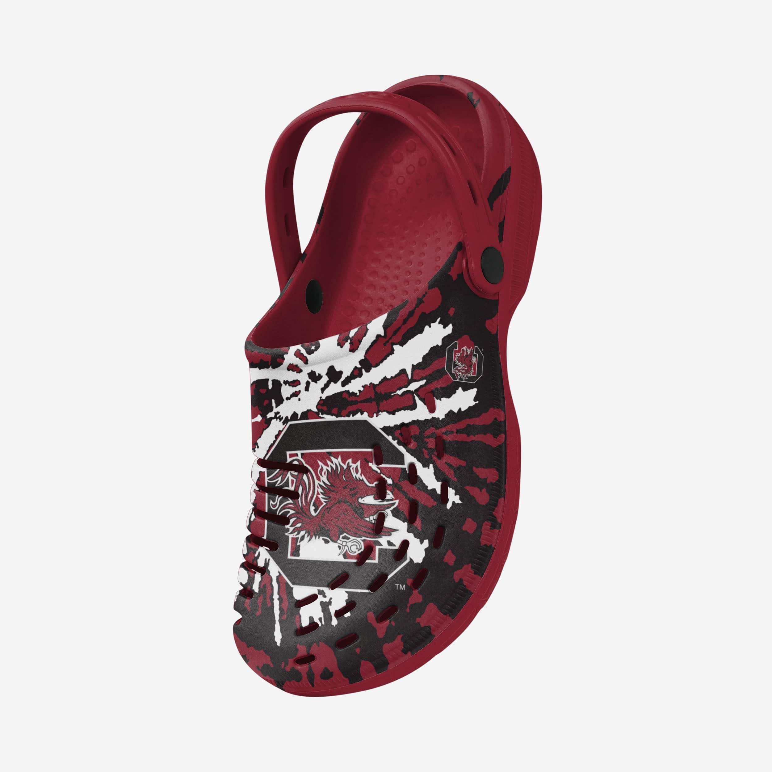 South Carolina Gamecocks Stylish Tie - Dye Clogs with Straps