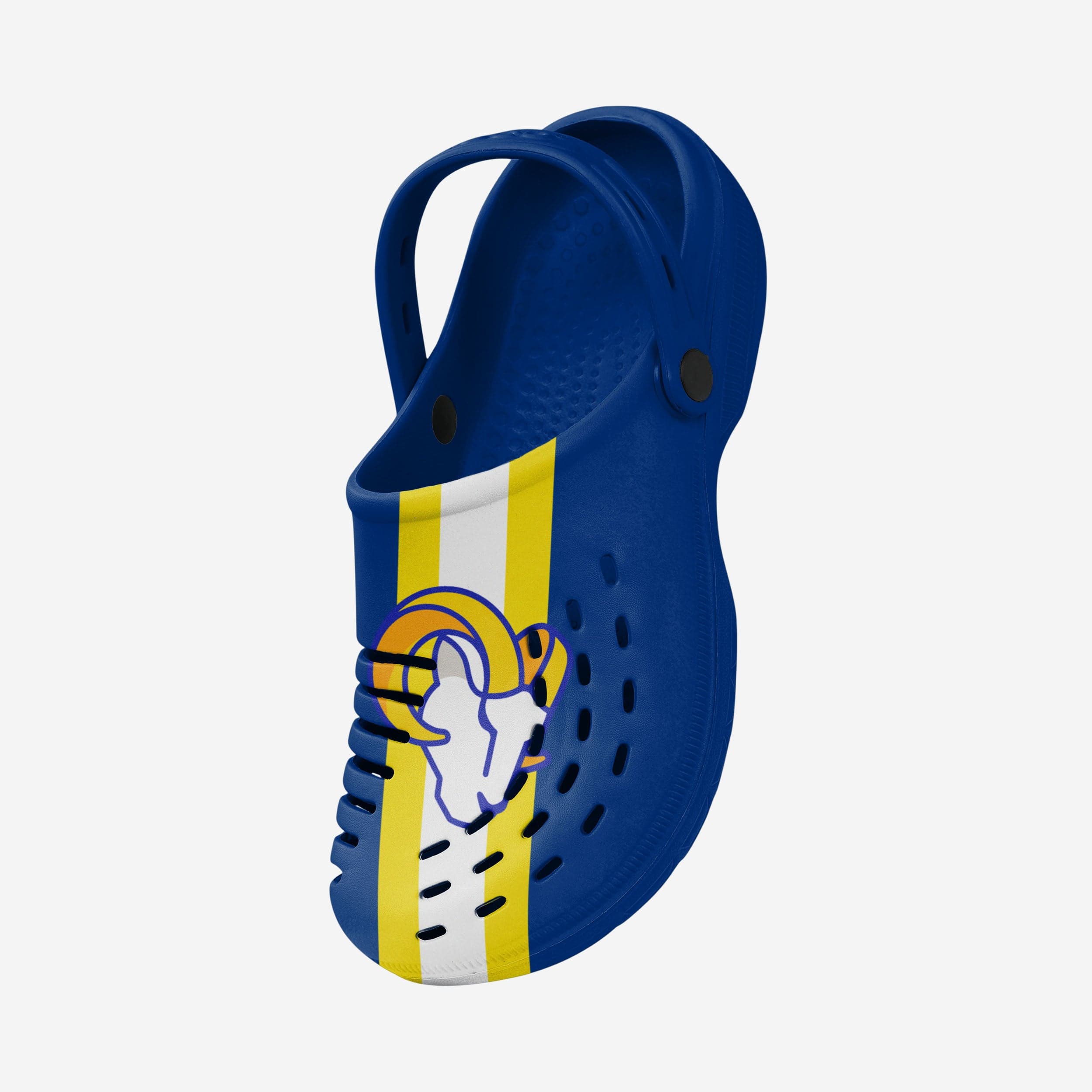 Los Angeles Rams Team Stripe Clogs with Straps - Game - Ready Style!