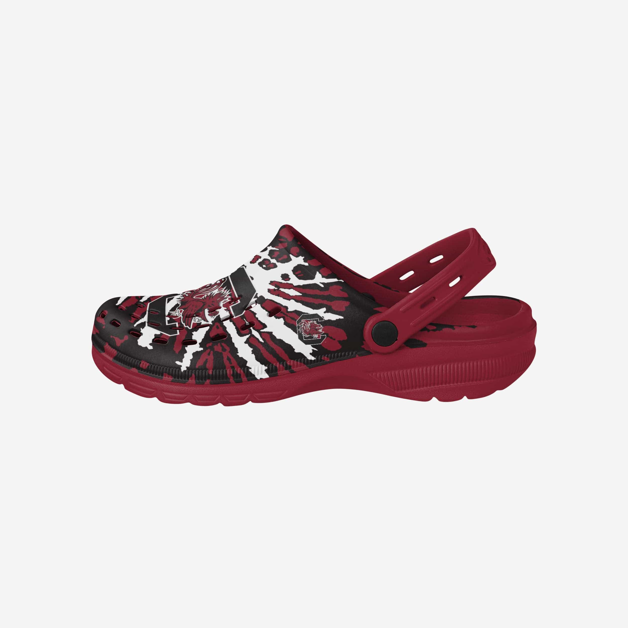 South Carolina Gamecocks Stylish Tie - Dye Clogs with Straps