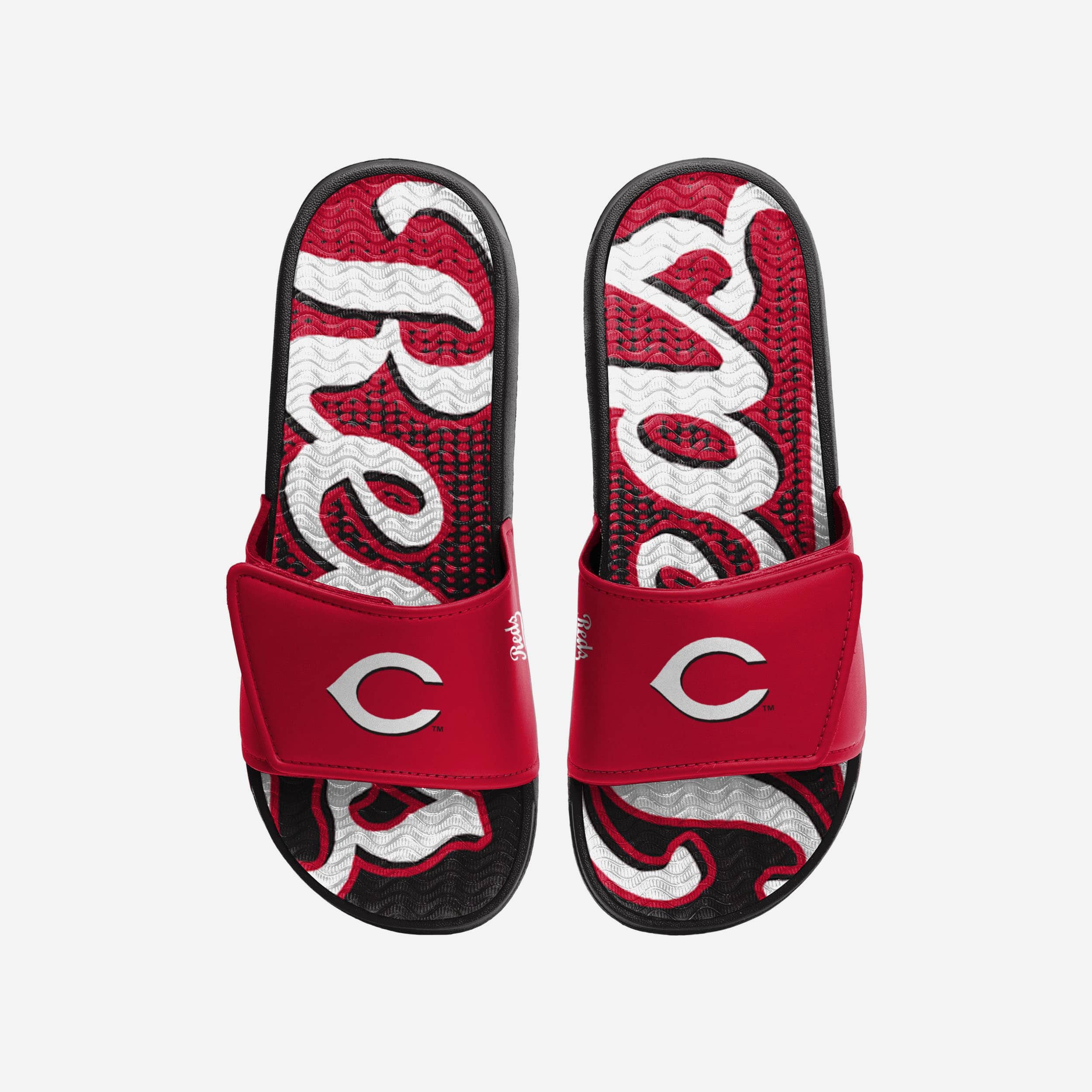Cincinnati Reds Gradient Wordmark Gel Slides: The Ultimate Comfort for Fans