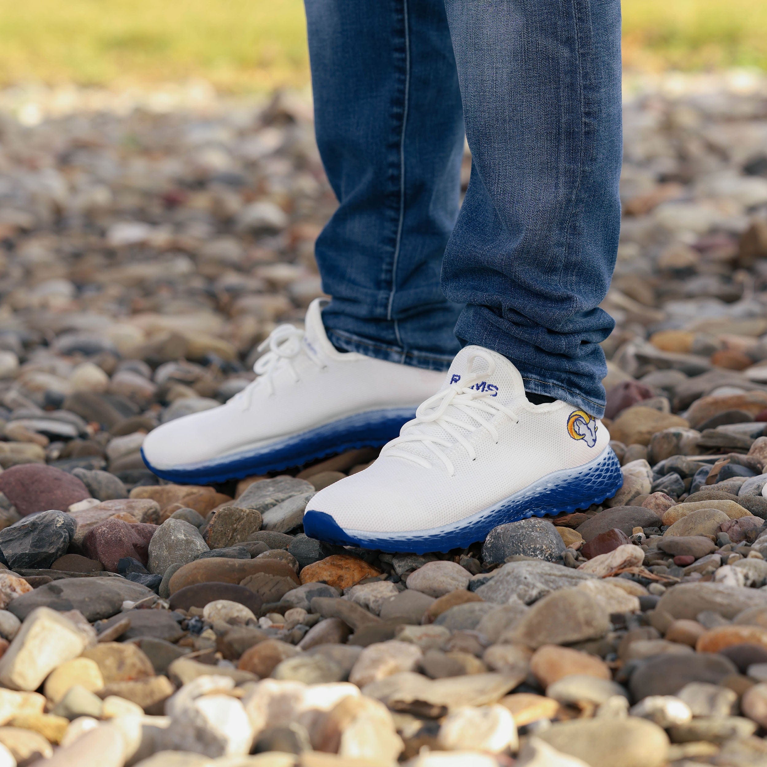 Los Angeles Rams Gradient Midsole White Sneakers - Game - Day Essential