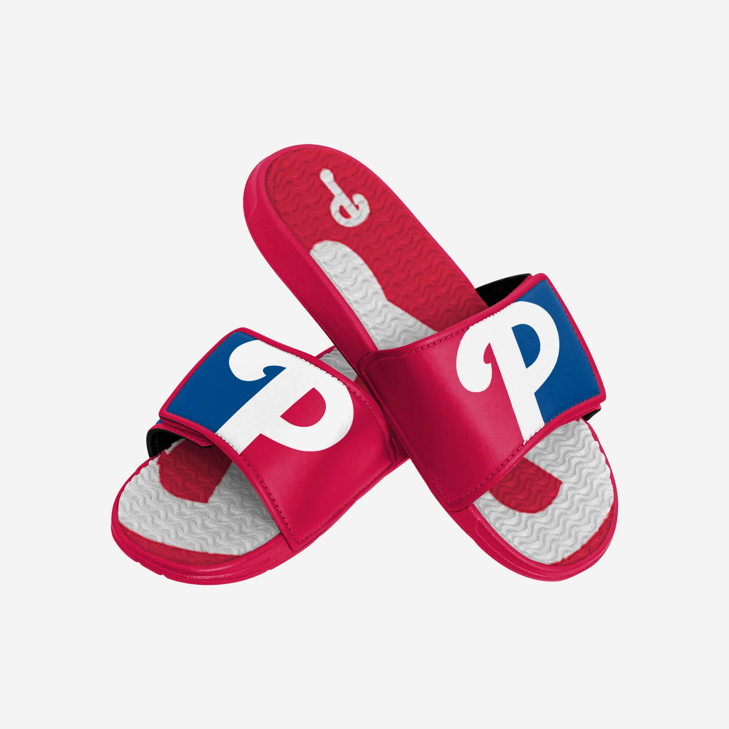 Philadelphia Phillies Colorblock Gel Slides - Big Logo Edition