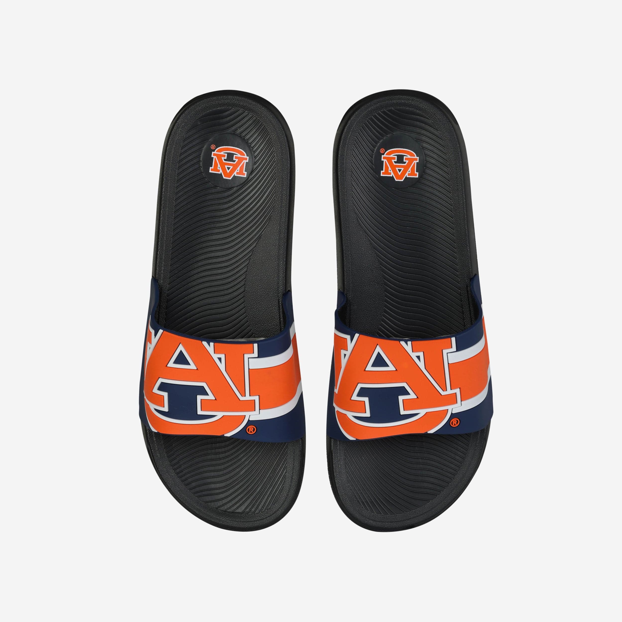 Auburn Tigers Striped Bold Logo Raised Slides - Stand Out in Style!