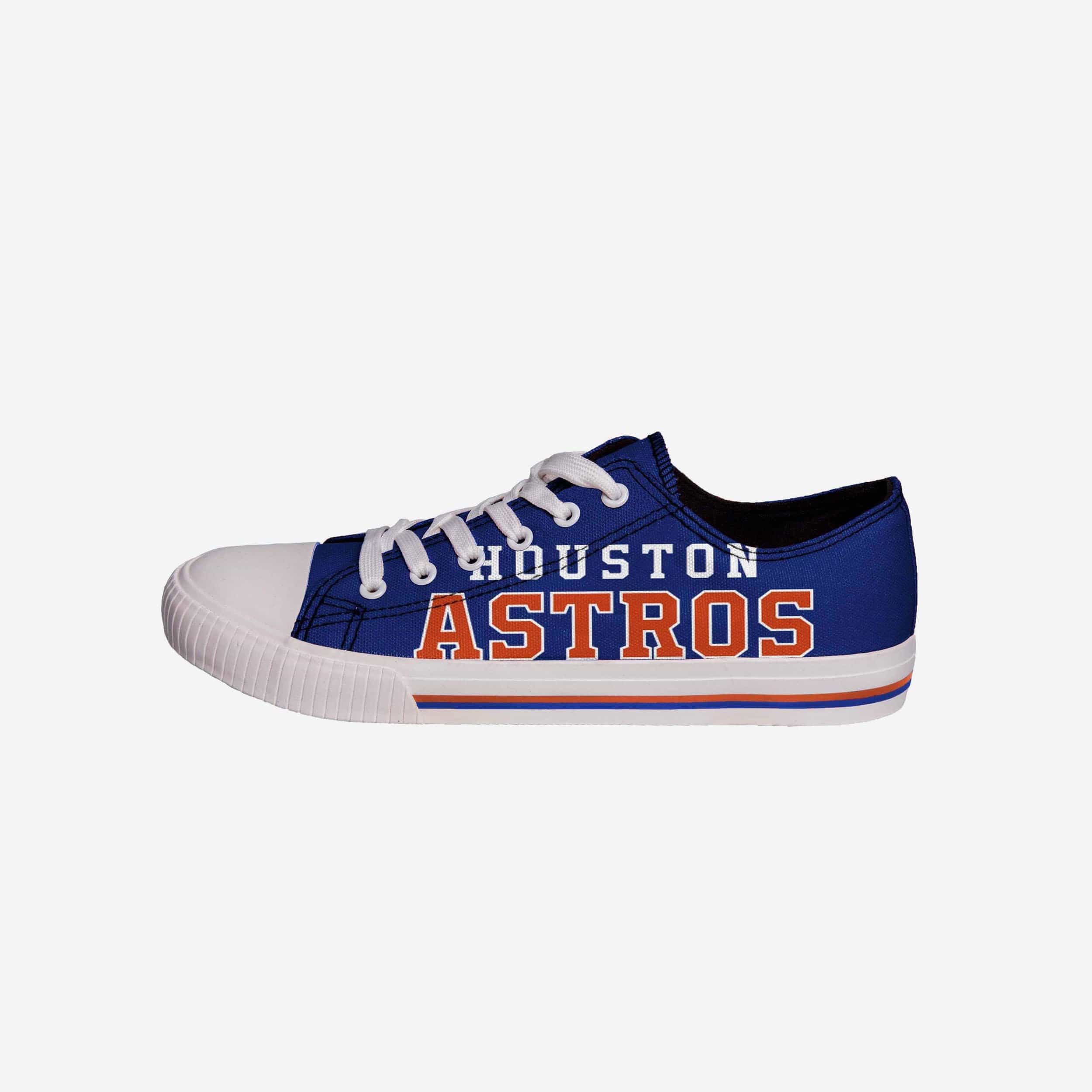 Houston Astros Men's Stylish Low-Top Big Logo Canvas Shoes