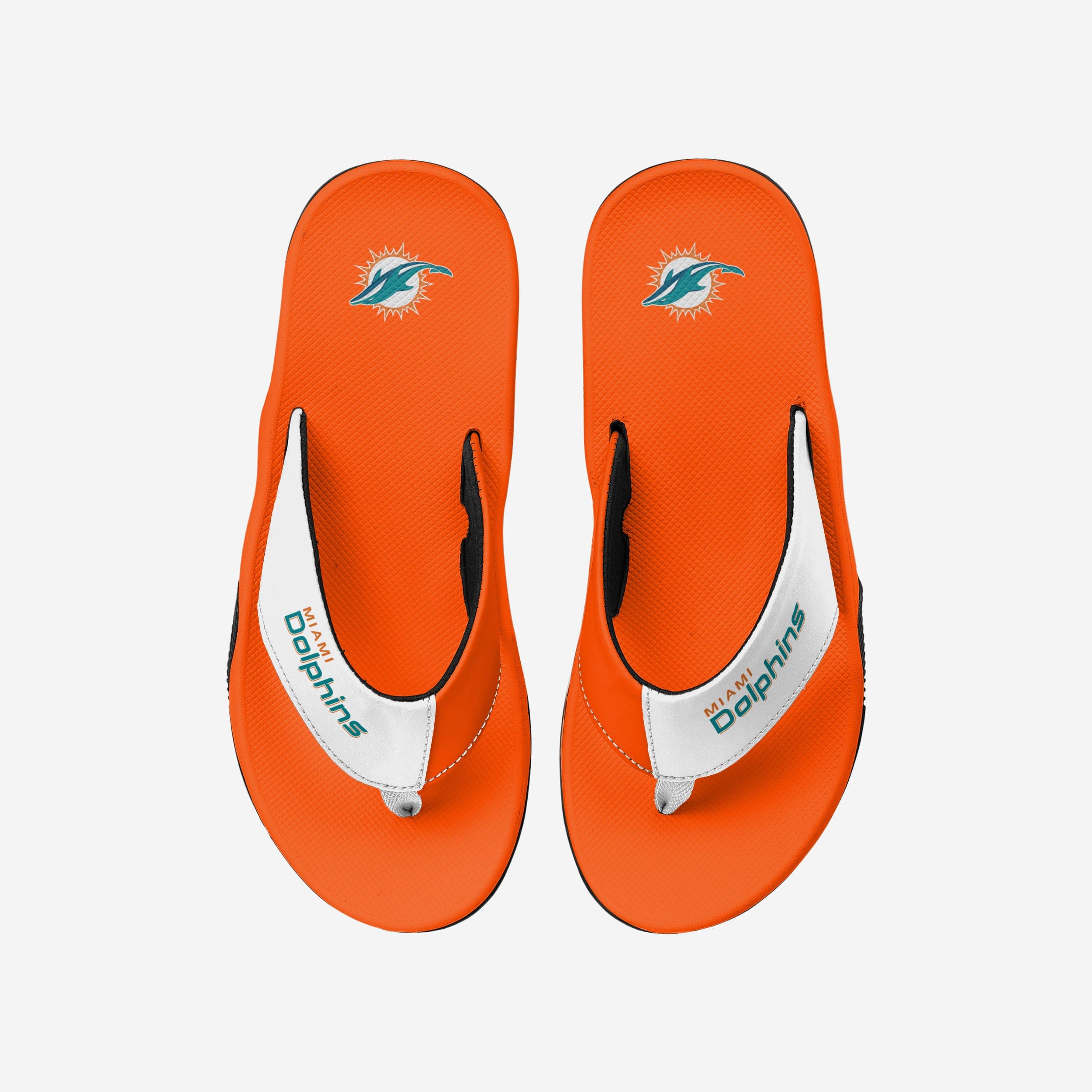 Miami Dolphins Team Color Contour Flip Flops - Must - Haves for Beach and Game Days
