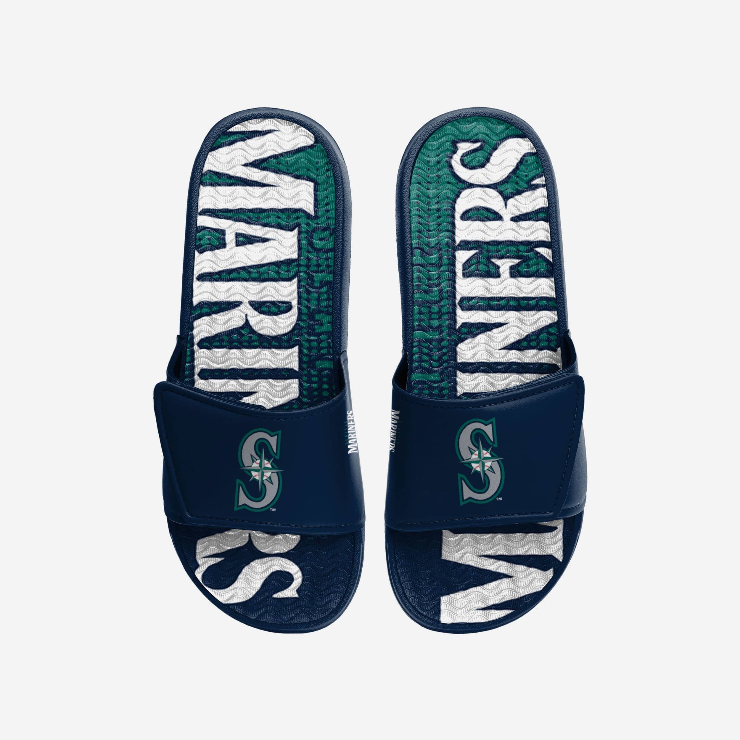 Seattle Mariners Gradient Wordmark Gel Slides: Comfort and Team Spirit!