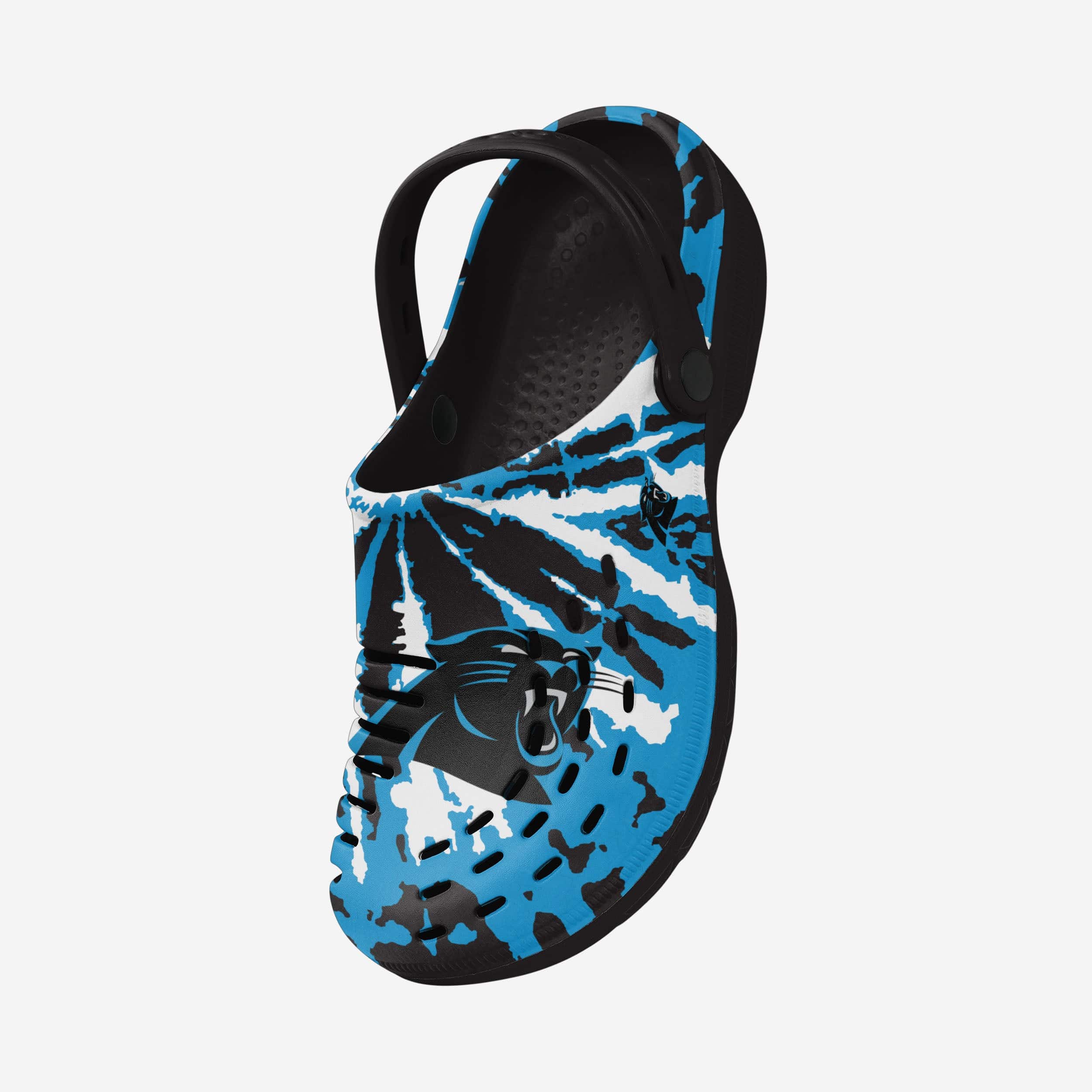 Carolina Panthers Stylish Tie - Dye Clogs with Straps