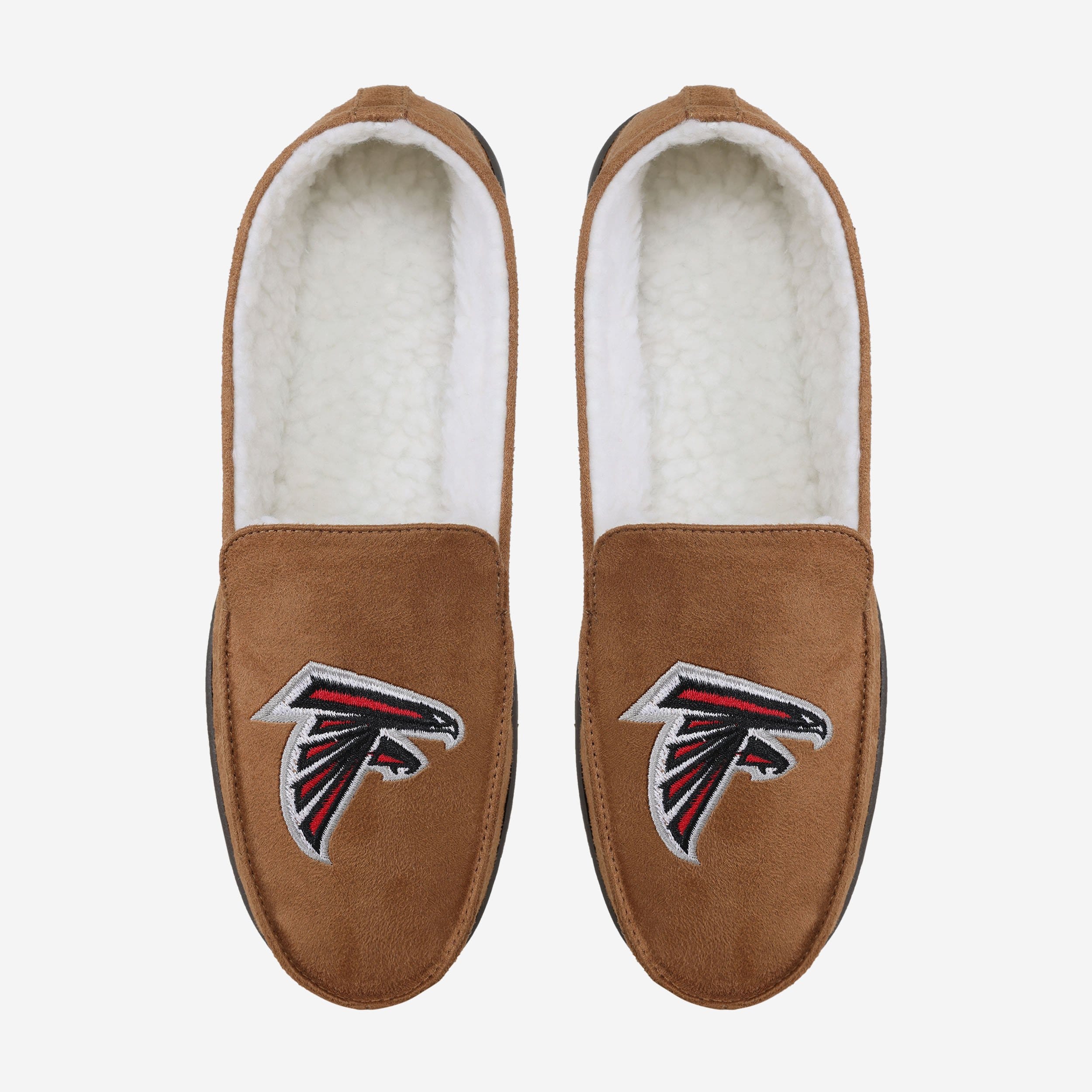 Atlanta Falcons Stylish Beige Moccasin Slippers