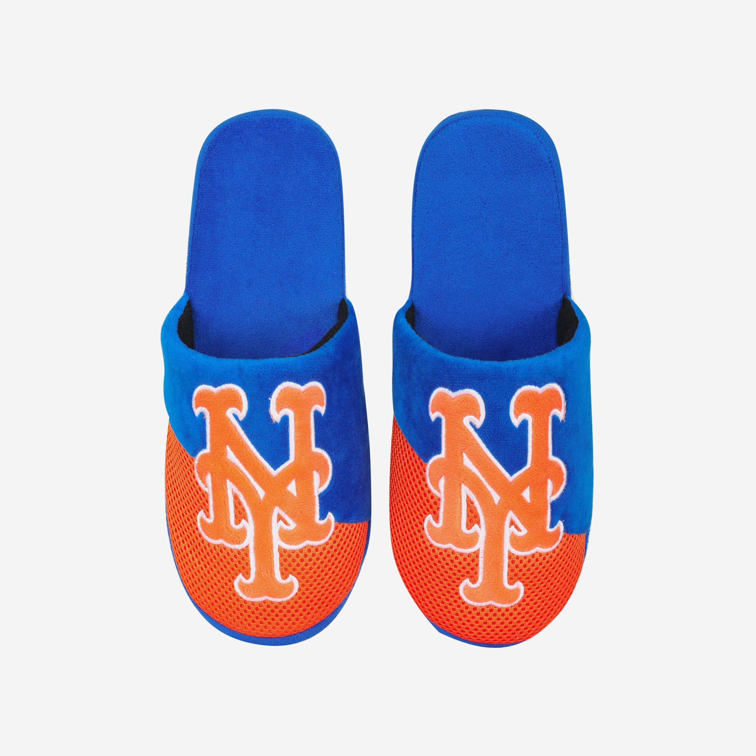 New York Mets Team Logo Luxury Staycation Slippers