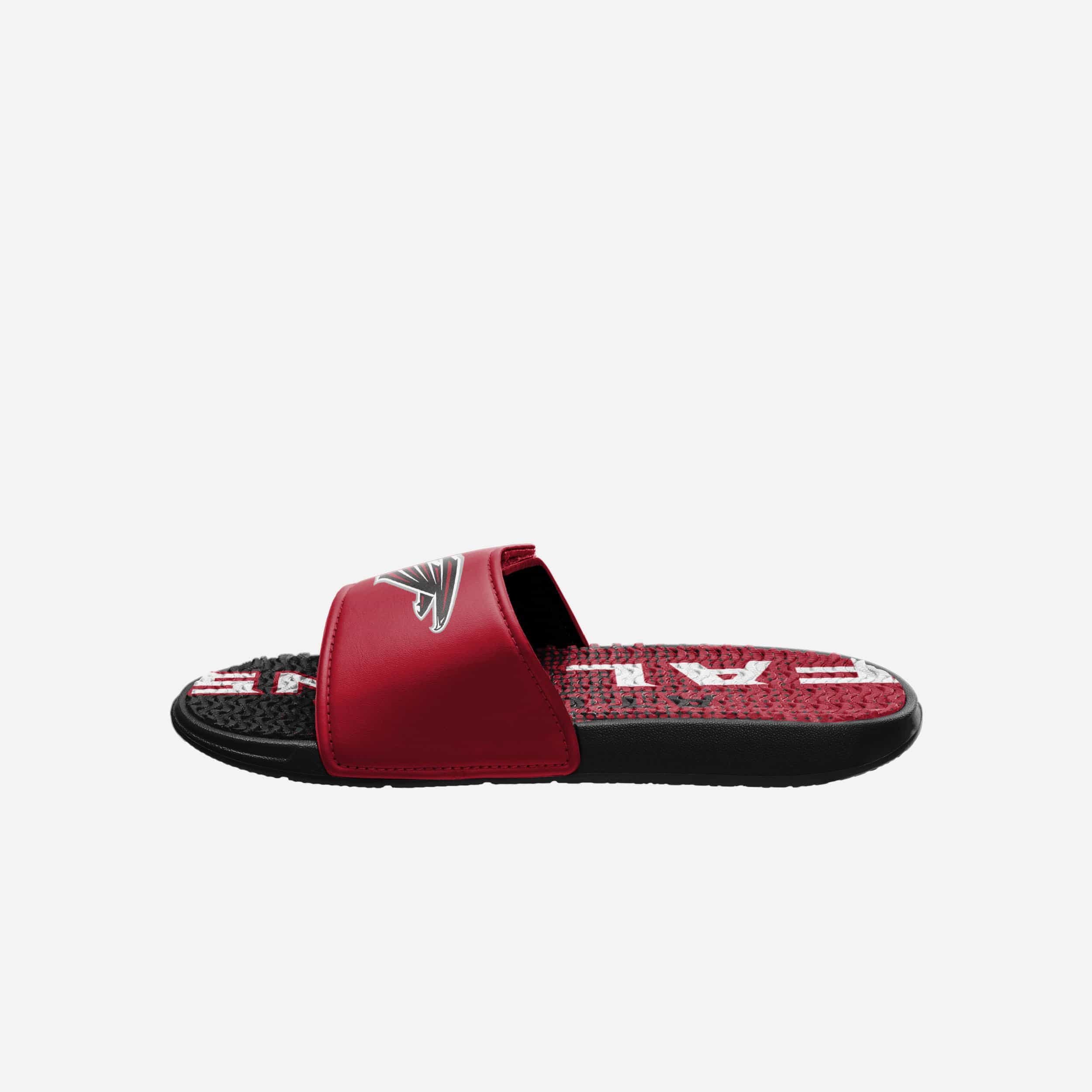 Atlanta Falcons Gradient Wordmark Gel Slides - Stylish Comfort for Fans
