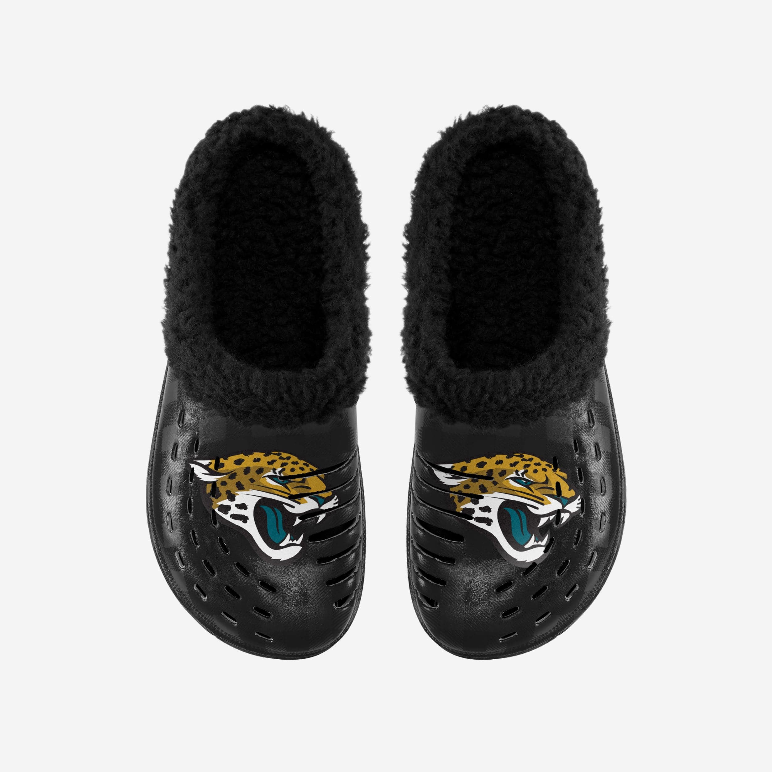 Jacksonville Jaguars Super Cozy Sherpa - Lined Buffalo Check Clogs