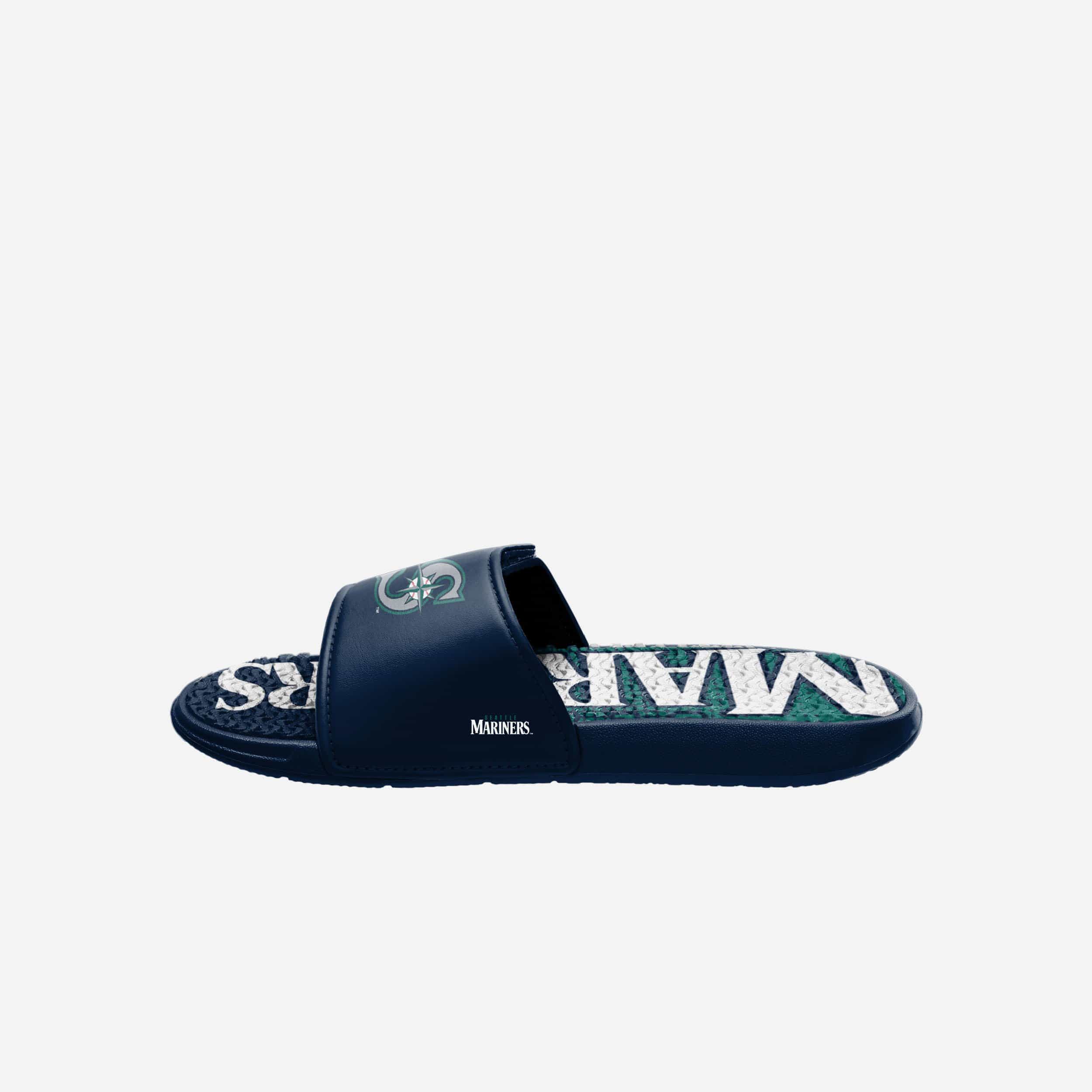 Seattle Mariners Gradient Wordmark Gel Slides: Comfort and Team Spirit!