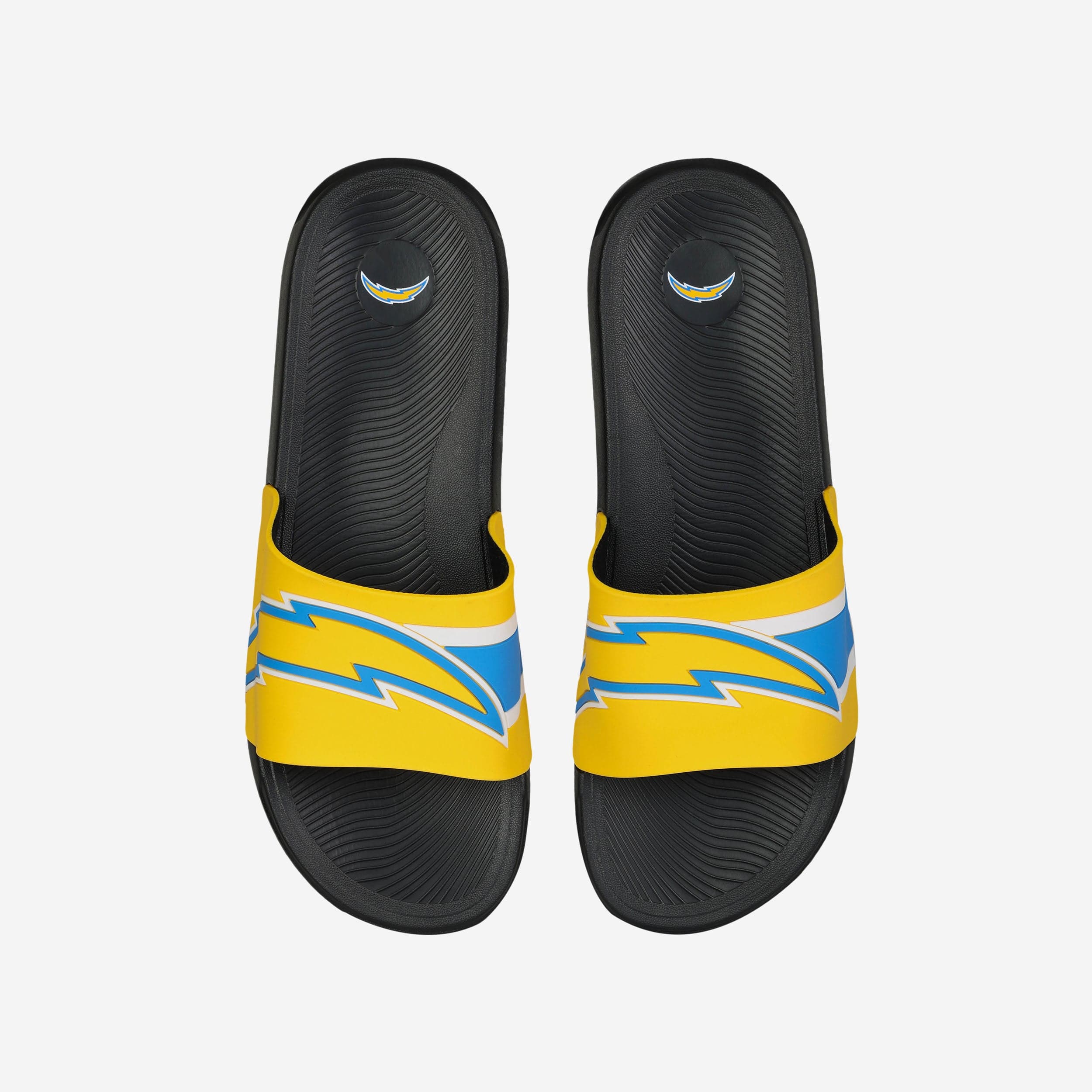 Los Angeles Chargers Stylish Striped Big Logo Raised Slides