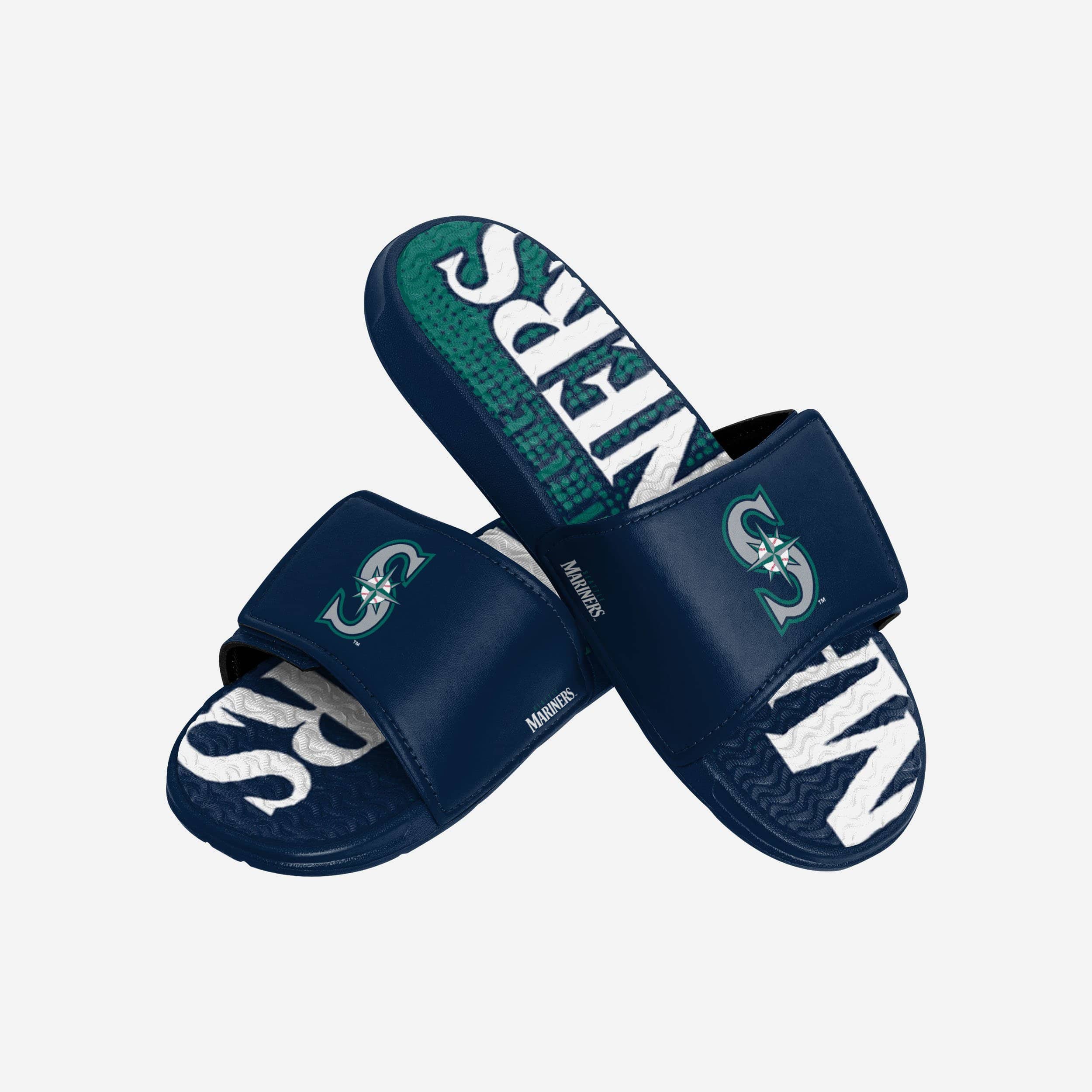 Seattle Mariners Gradient Wordmark Gel Slides: Comfort and Team Spirit!