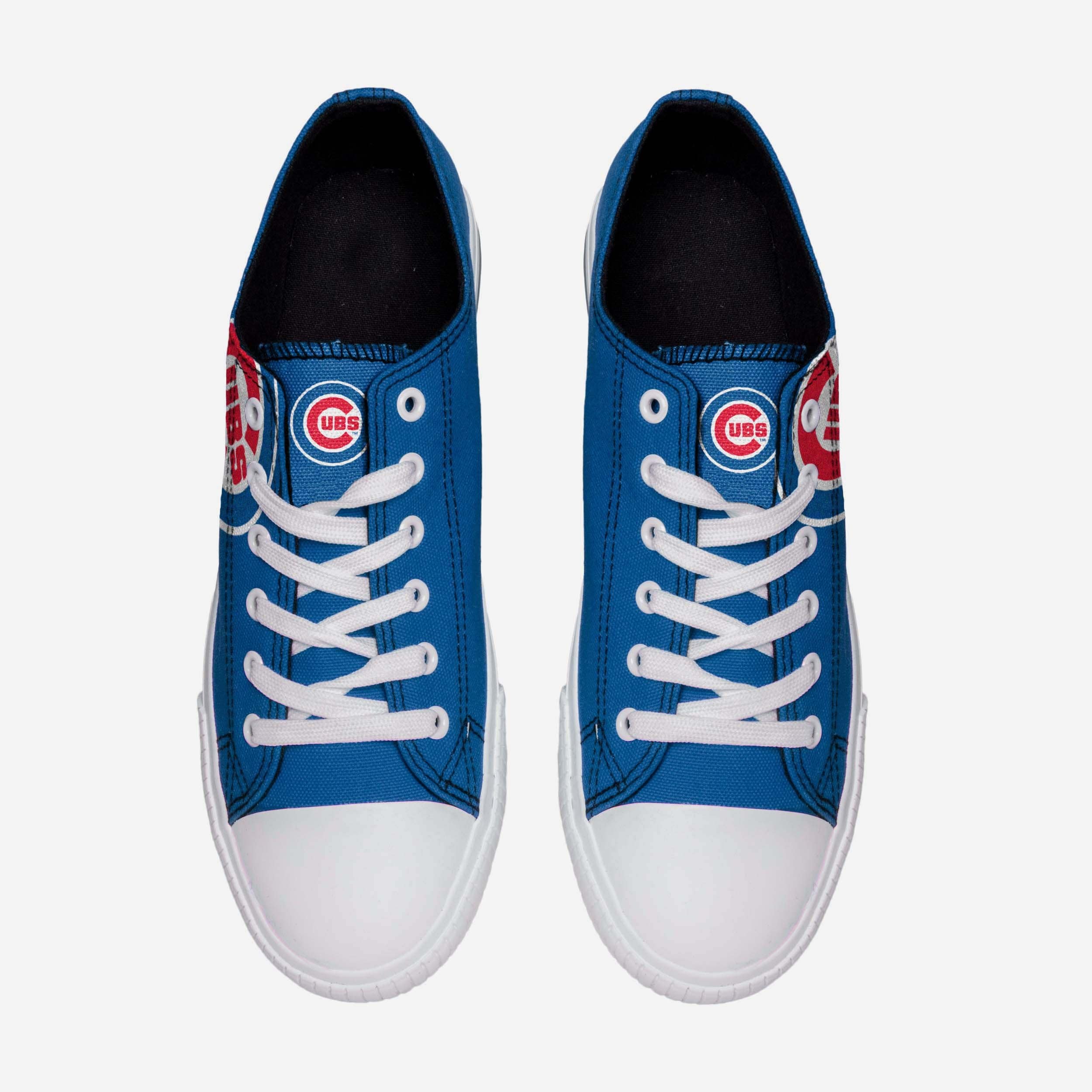 Chicago Cubs Men's Stylish Low-Top Big Logo Canvas Shoes