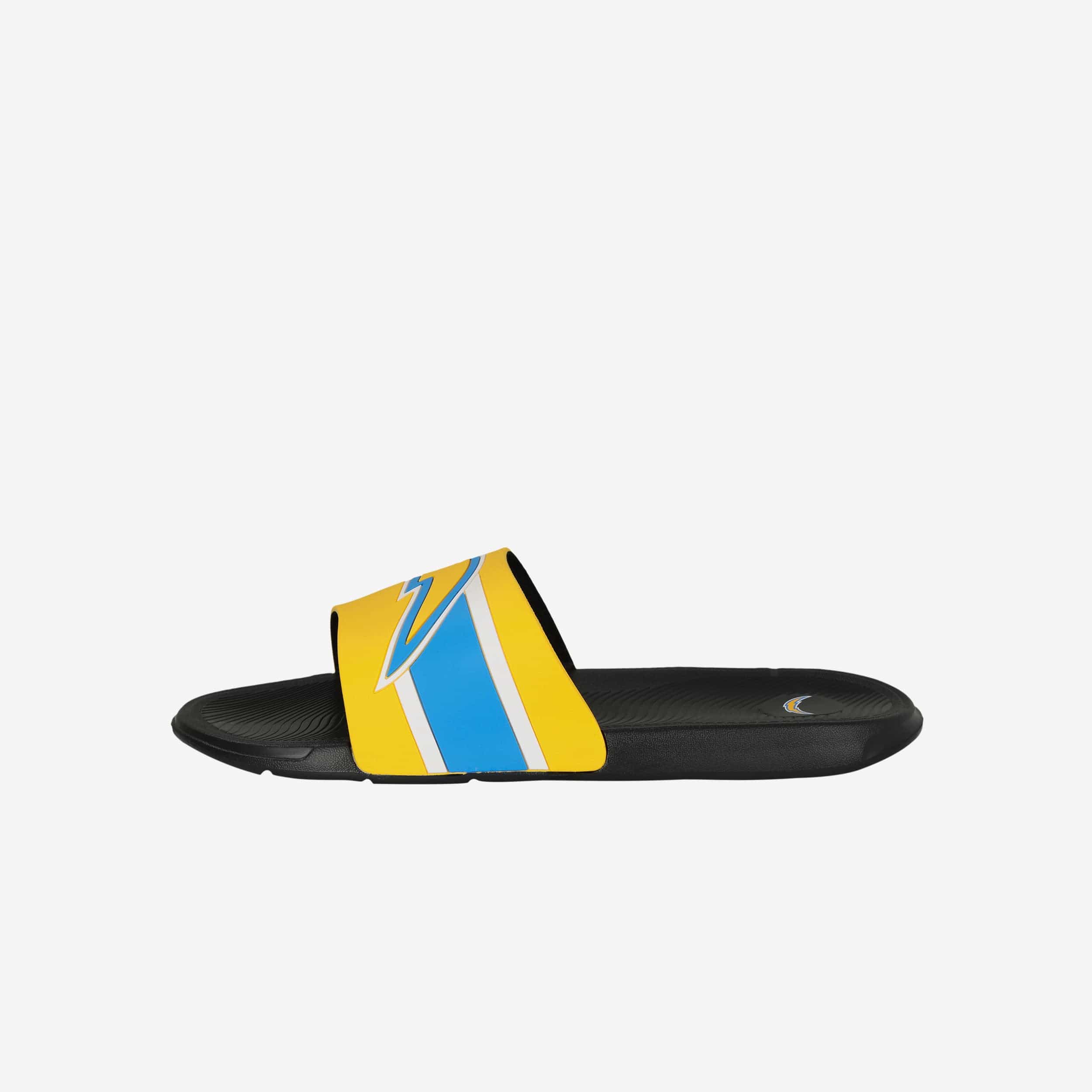 Los Angeles Chargers Stylish Striped Big Logo Raised Slides