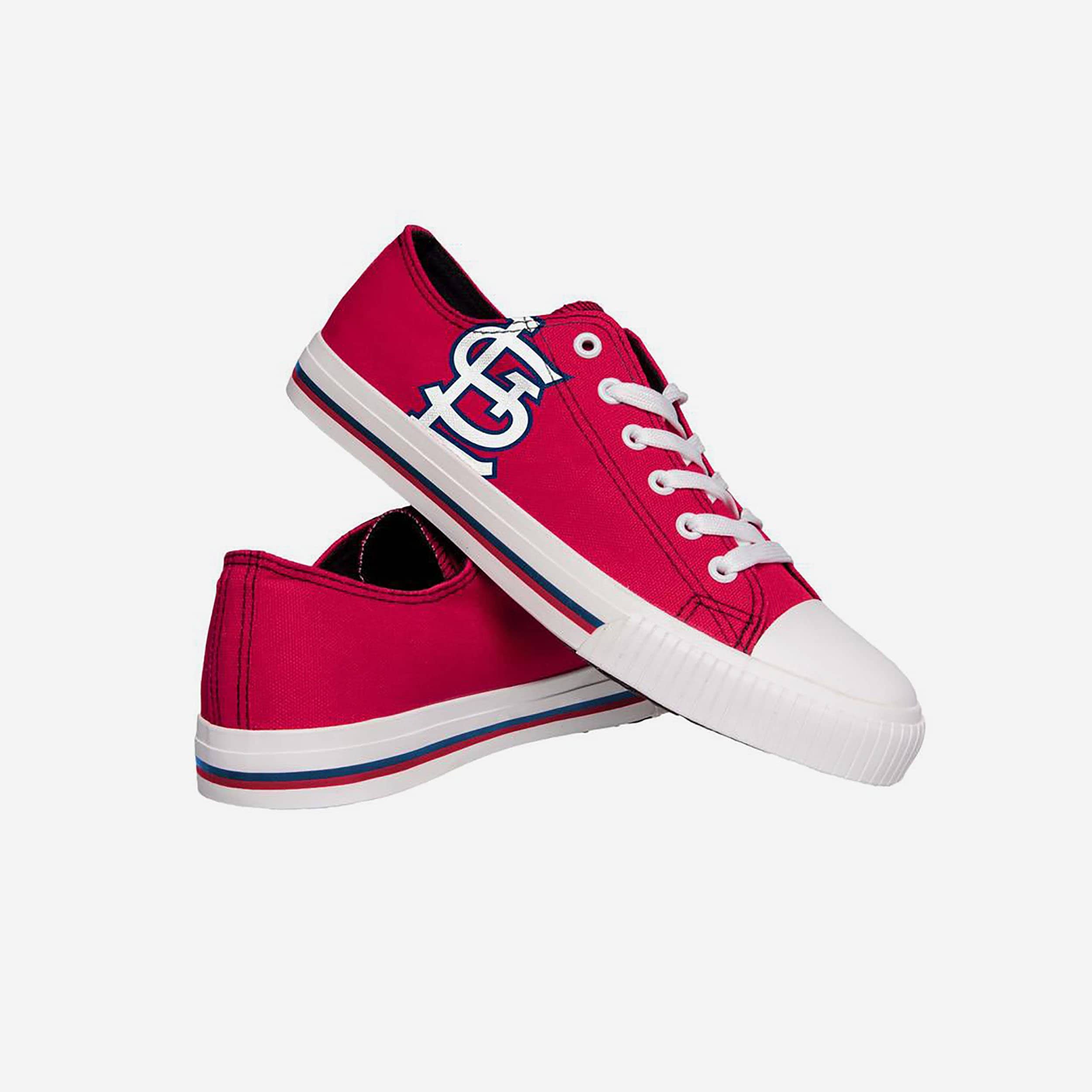 St Louis Cardinals Men's Low-Top Big Logo Canvas Sneakers - Show Your Team Spirit!