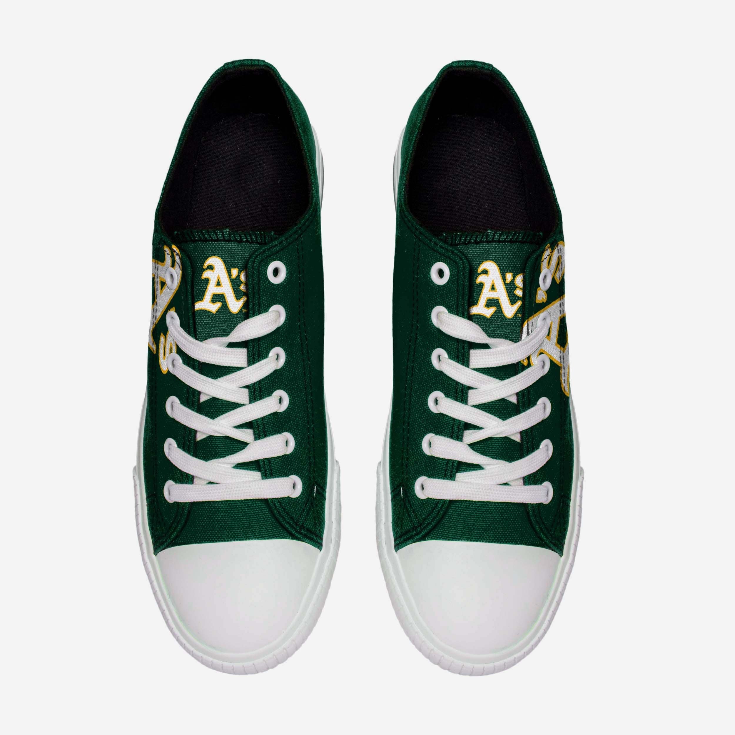 Oakland Athletics Men's Stylish Low-Top Big Logo Canvas Shoes