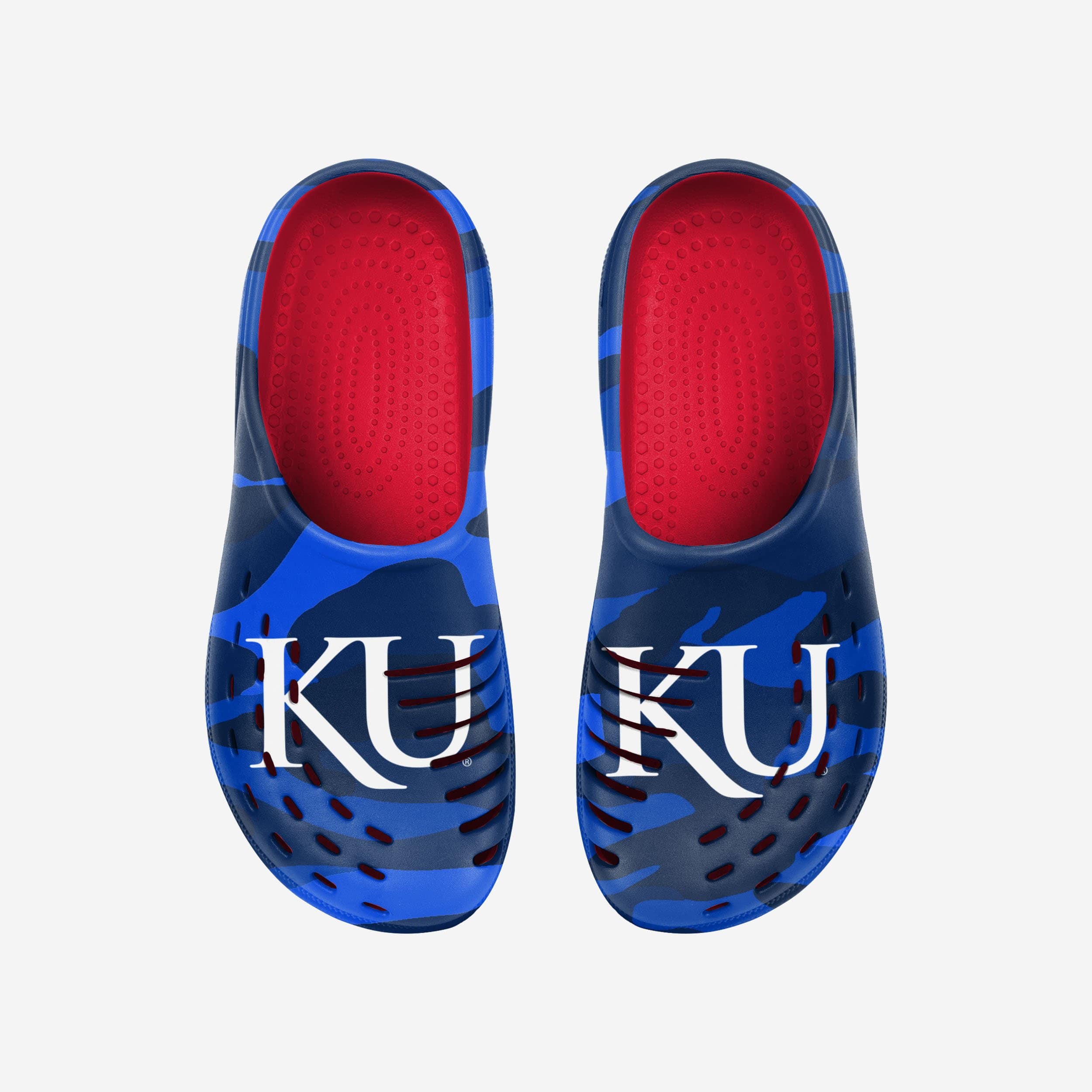 Kansas Jayhawks Tonal Camo Clogs - Show Your Fandom!