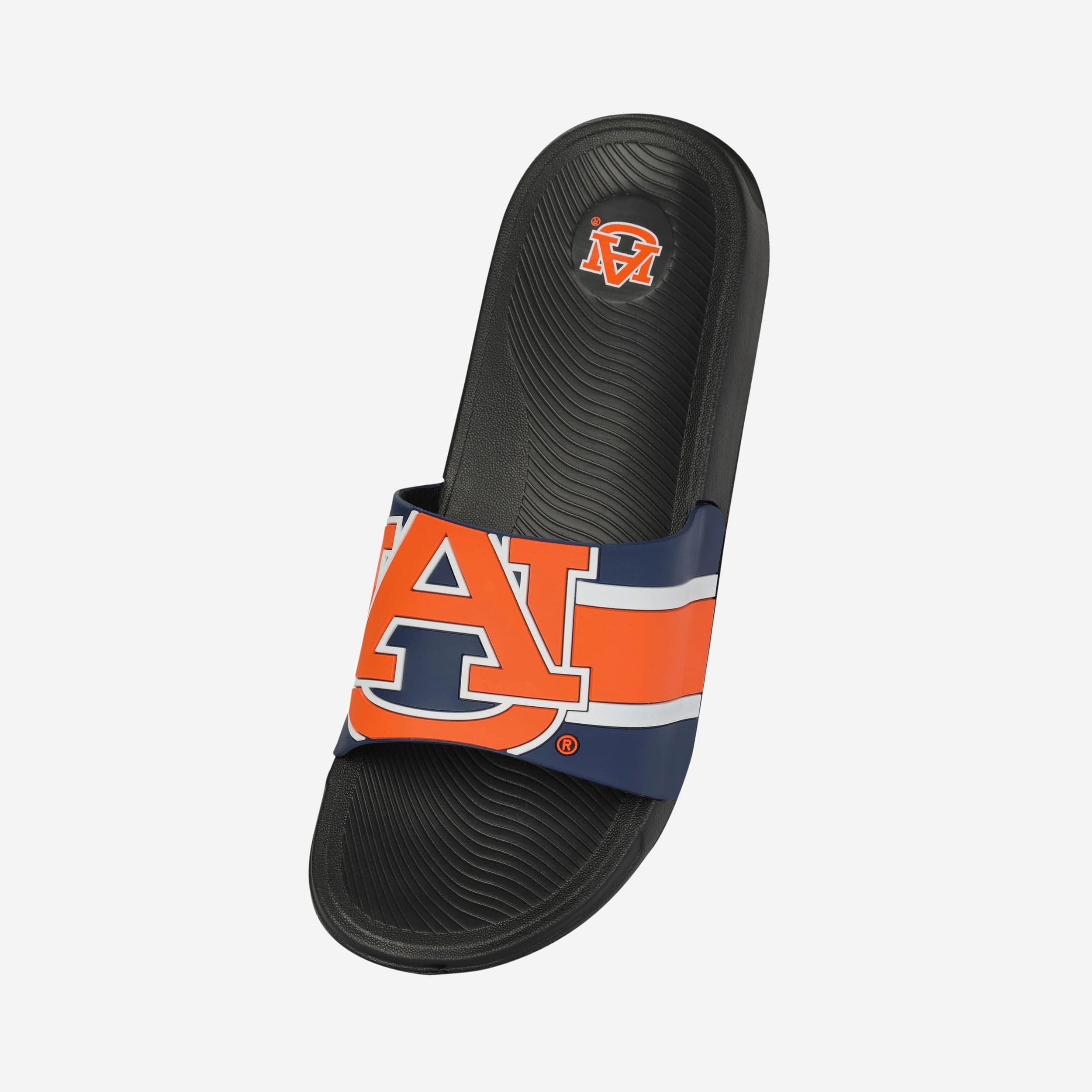Auburn Tigers Striped Bold Logo Raised Slides - Stand Out in Style!