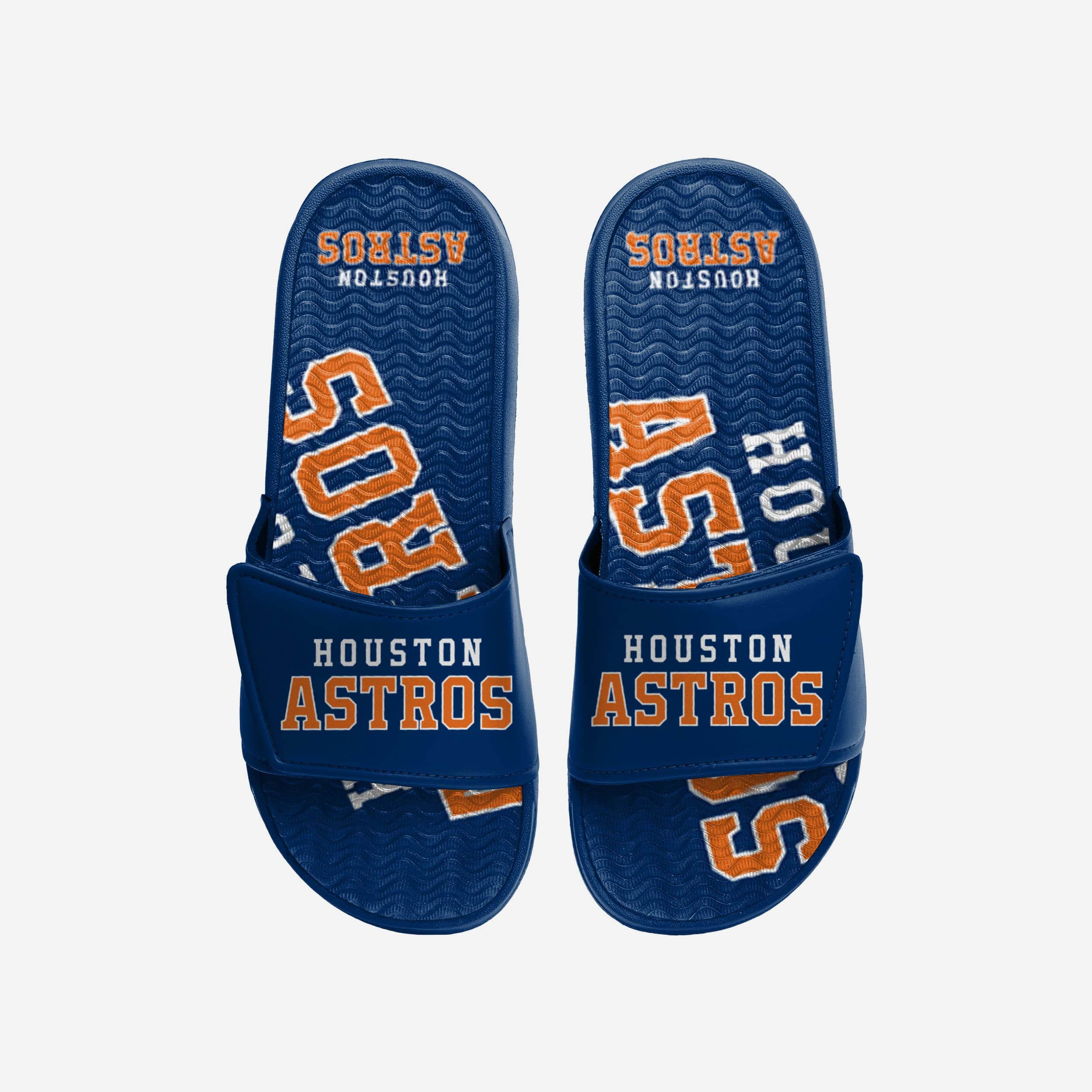 Houston Astros Big Logo Colorblock Gel Slides - Show Your Team Spirit!