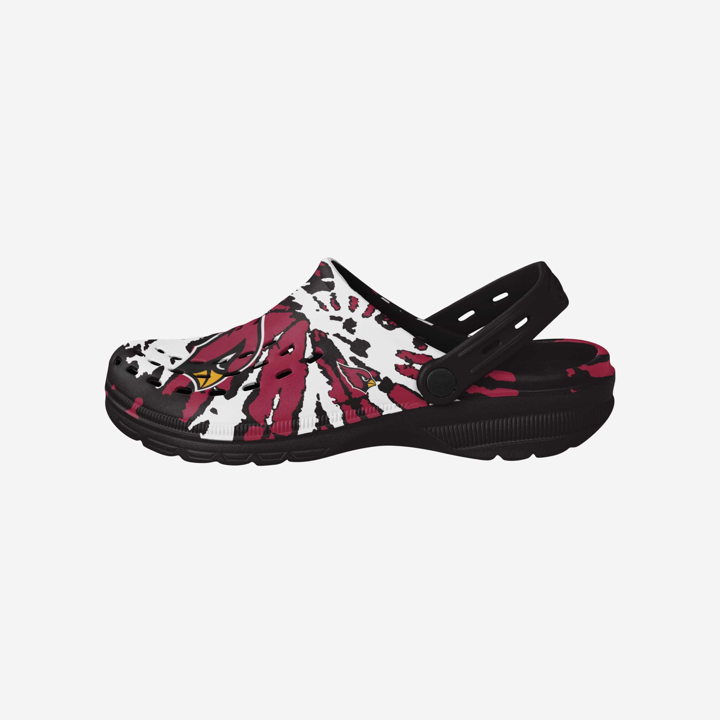 Arizona Cardinals Stylish Tie - Dye Clogs with Straps