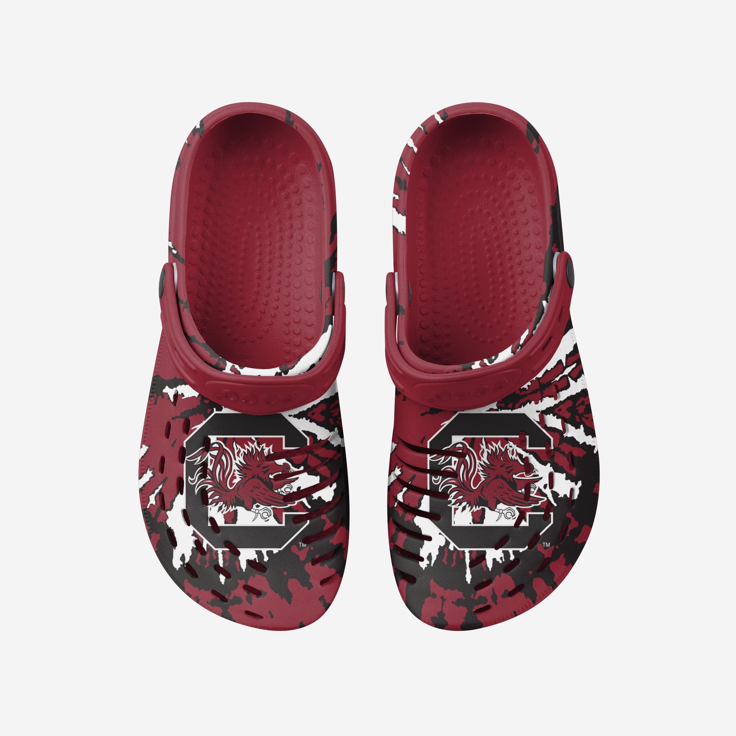 South Carolina Gamecocks Stylish Tie - Dye Clogs with Straps