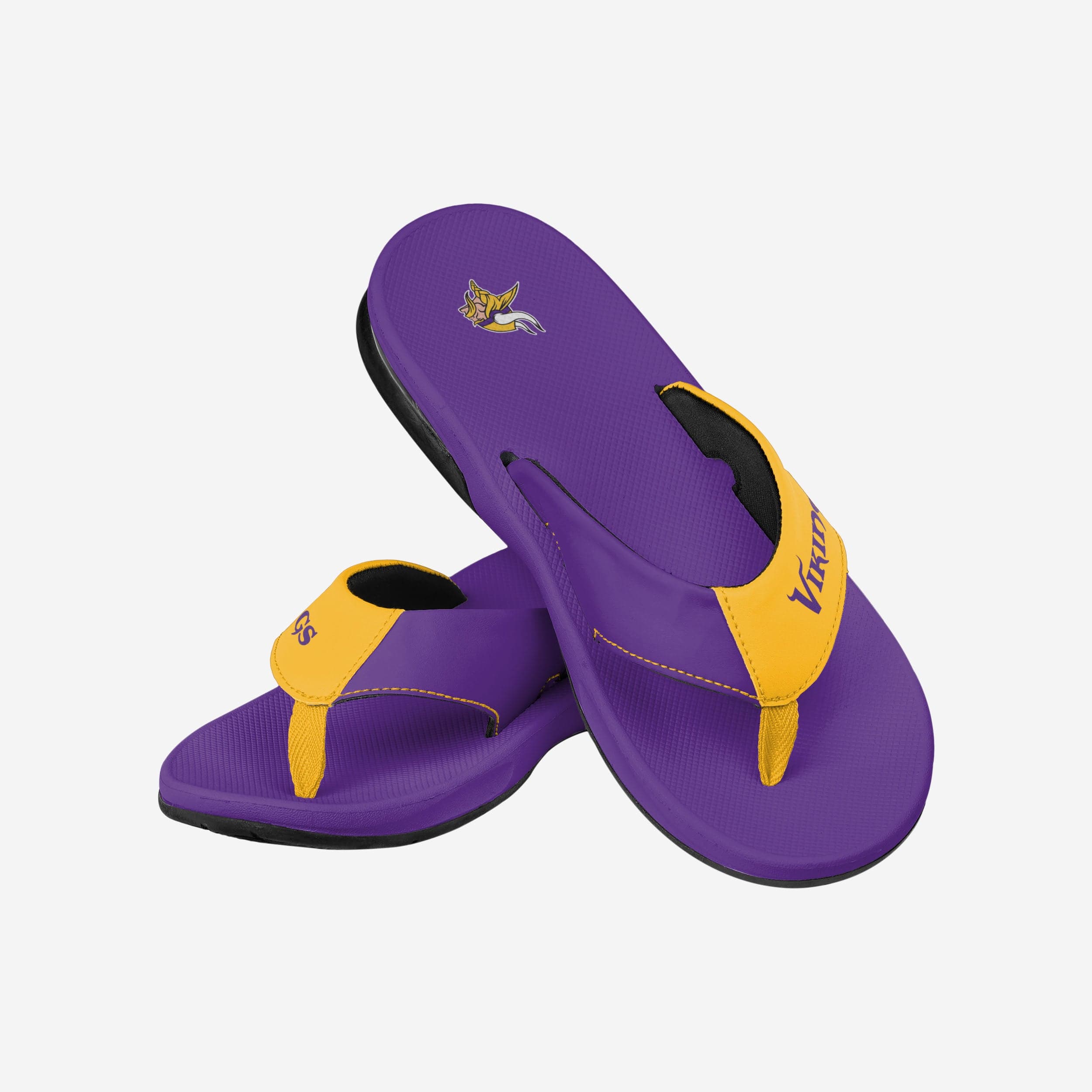 Minnesota Vikings Team Color Contour Flip Flops - The Ultimate Game and Beach Essential