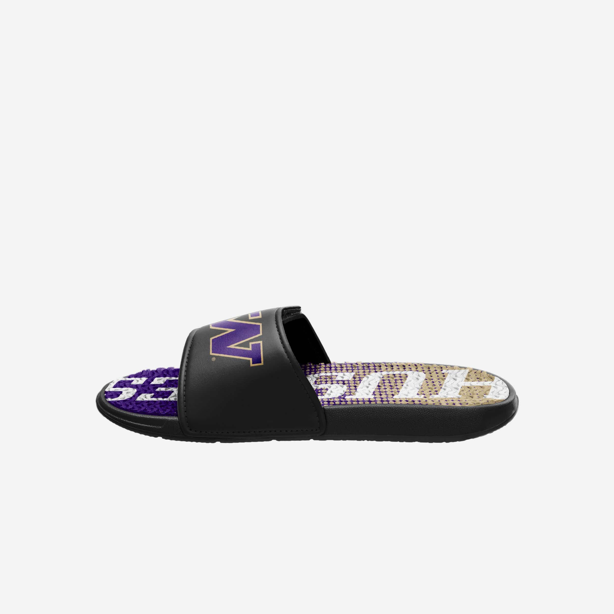 Washington Huskies Gradient Wordmark Gel Slides - The Ultimate Fan Footwear