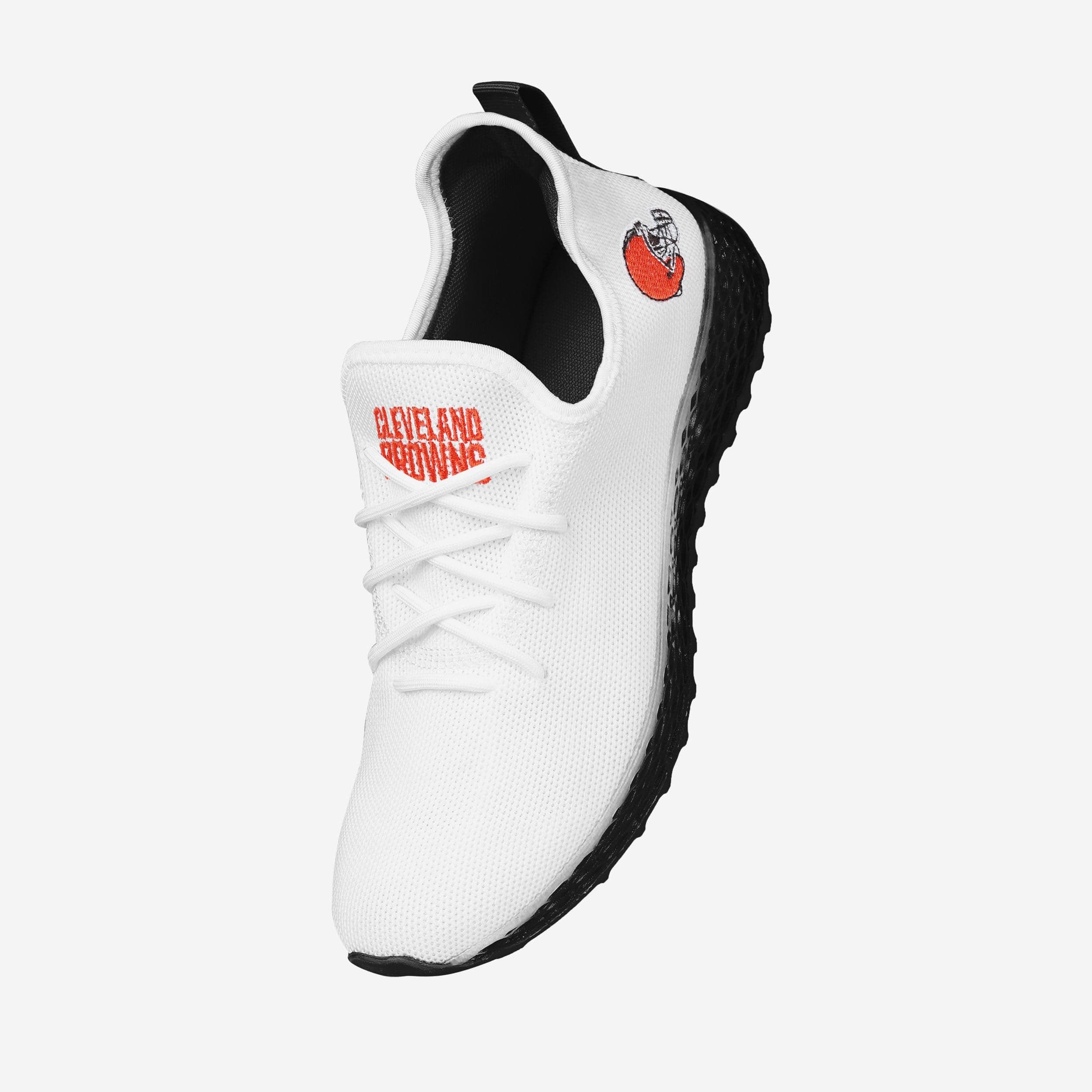 Exciting Cleveland Browns Gradient Midsole White Sneakers