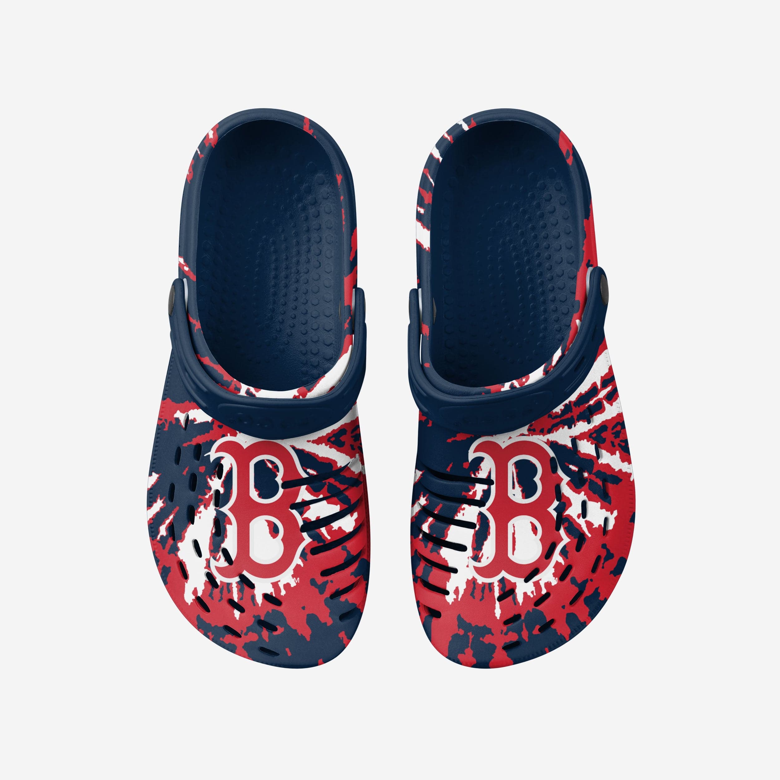 Stylish Boston Red Sox Tie - Dye Clogs with Straps