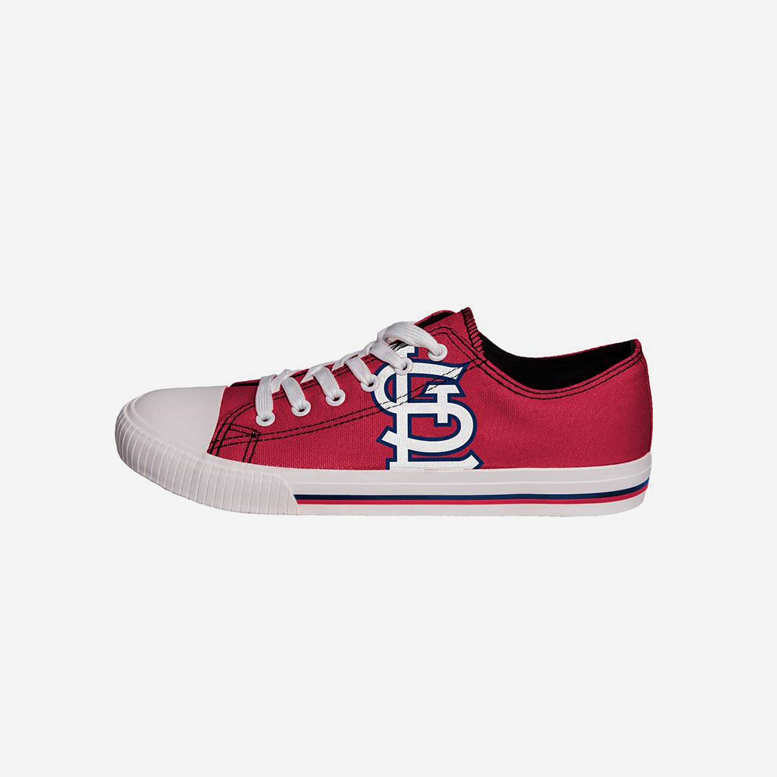 St Louis Cardinals Men's Low-Top Big Logo Canvas Sneakers - Show Your Team Spirit!
