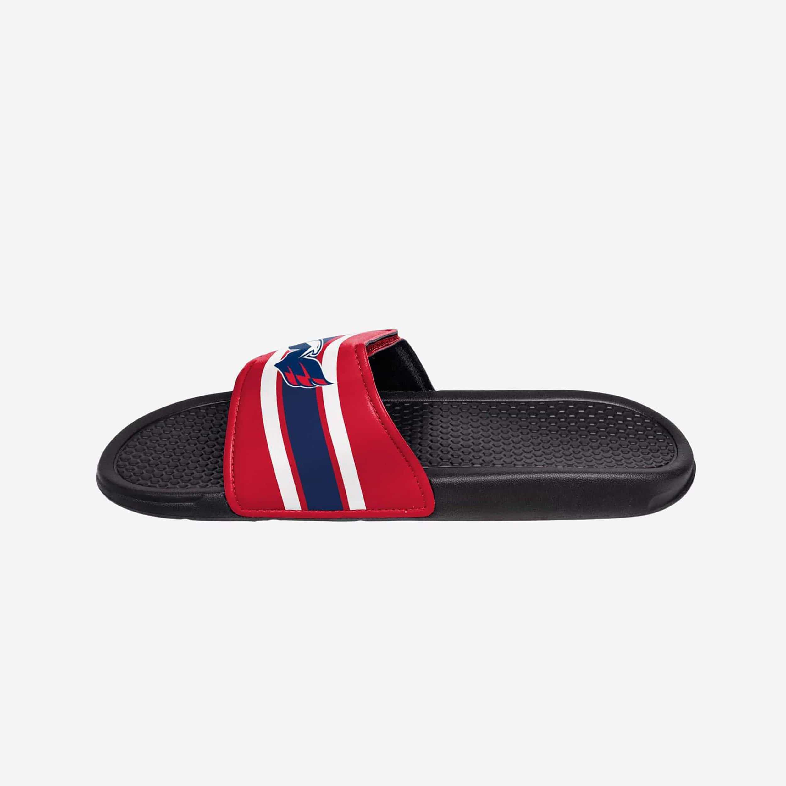 Washington Capitals Stripe Legacy Velcro Sport Slides - The Ultimate Footwear
