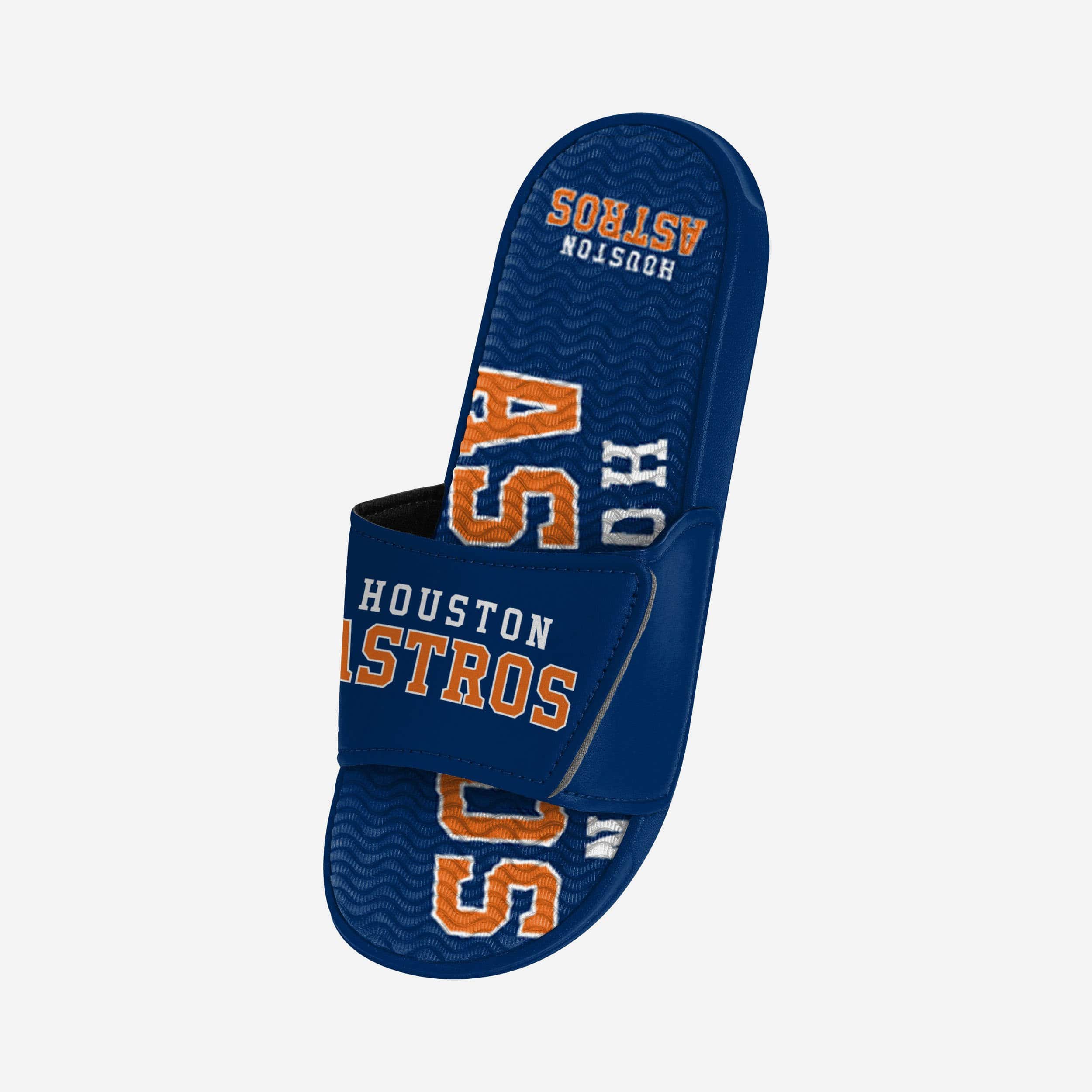 Houston Astros Big Logo Colorblock Gel Slides - Show Your Team Spirit!