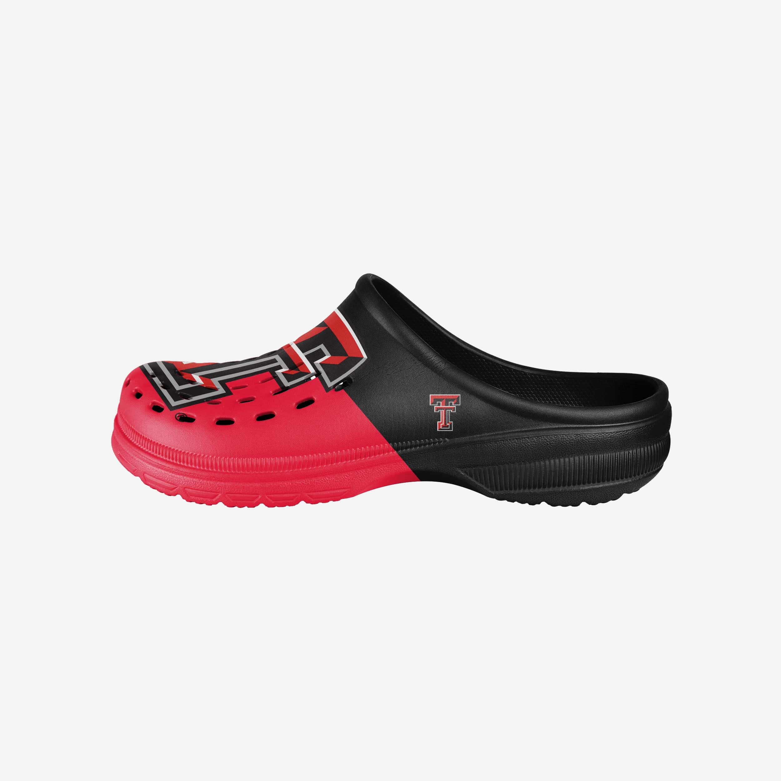 Texas Tech Red Raiders Colorblock Big Logo Clogs - Stylish Team Spirit Footwear