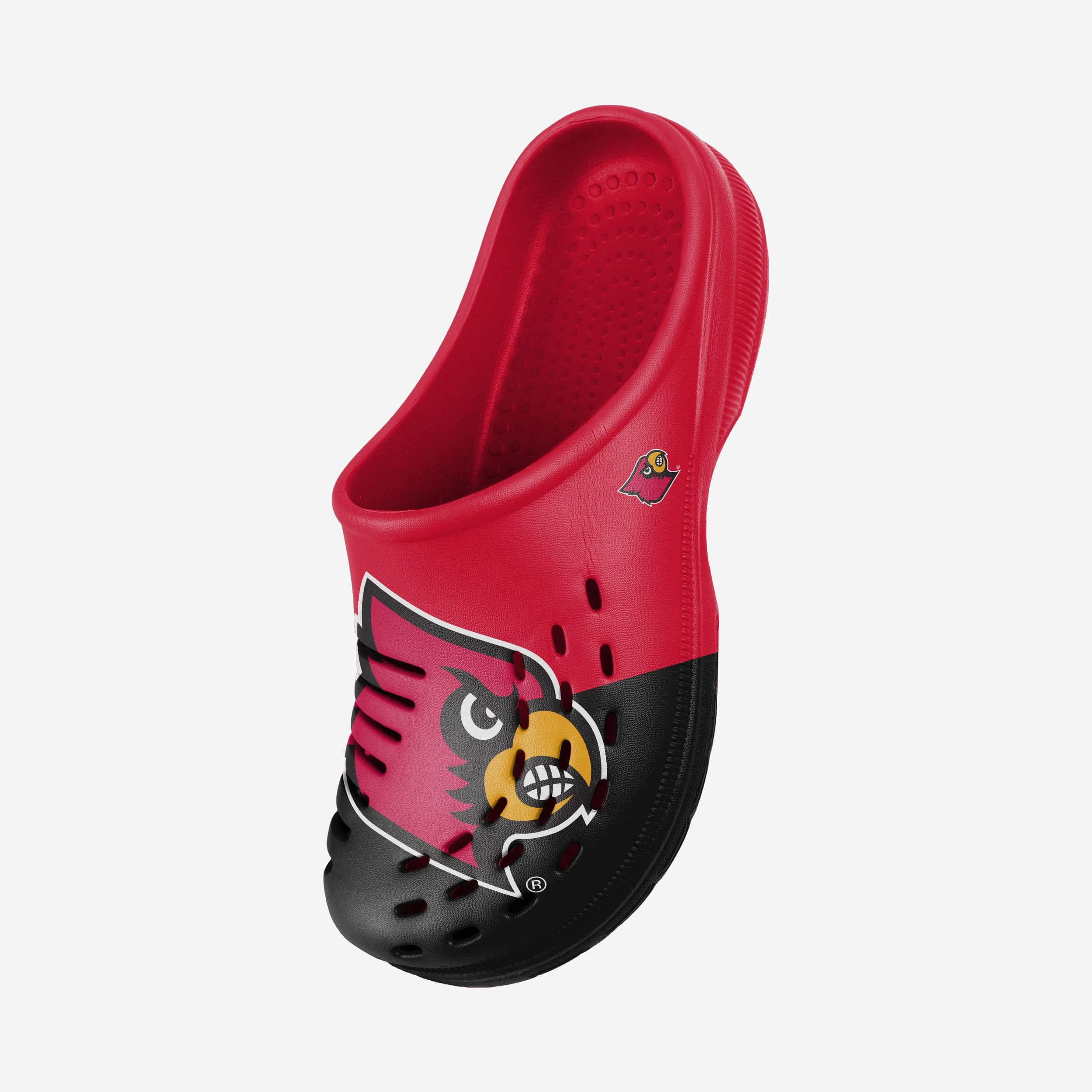 Louisville Cardinals Stylish Colorblock Big Logo Clogs