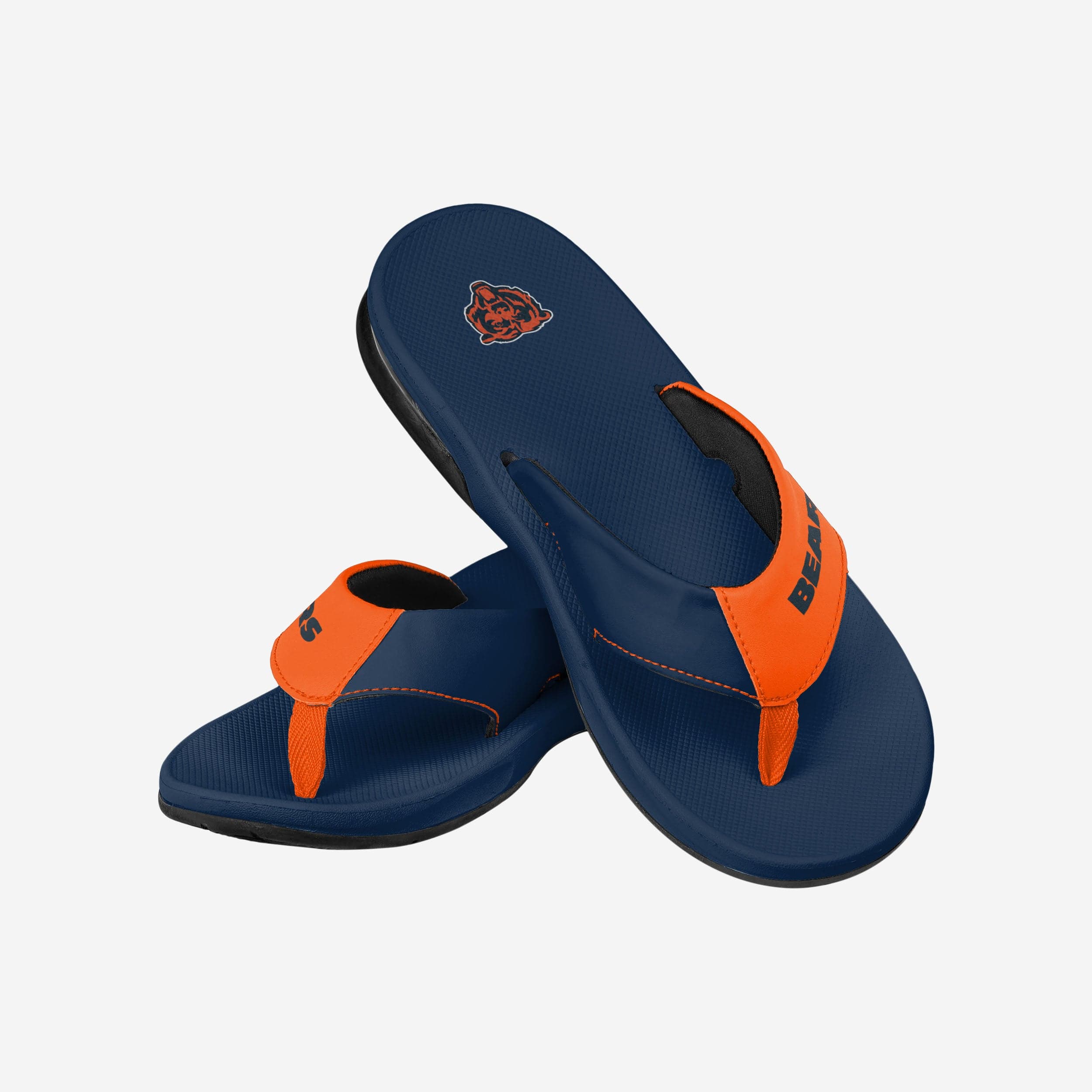 Chicago Bears Team Color Contour Flip Flops - Game - Day and Beach Essential