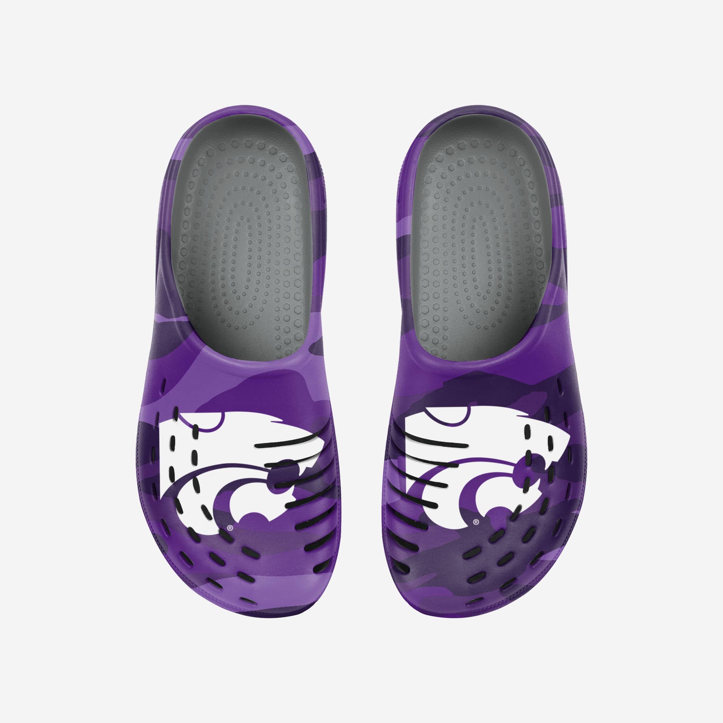 Kansas State Wildcats Stylish Tonal Camo Clogs