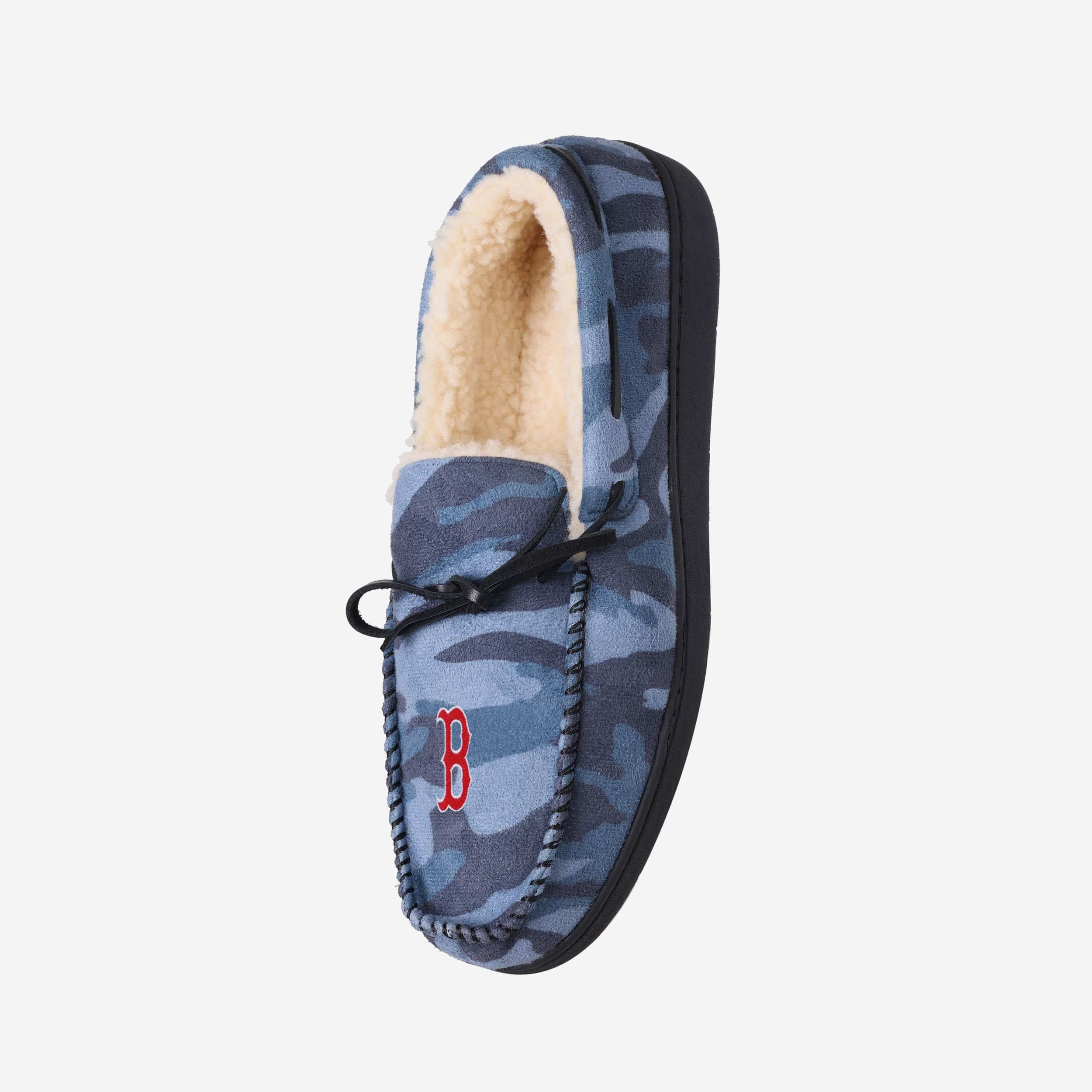 Boston Red Sox Printed Camo Moccasin Slippers - Show Your Team Spirit!