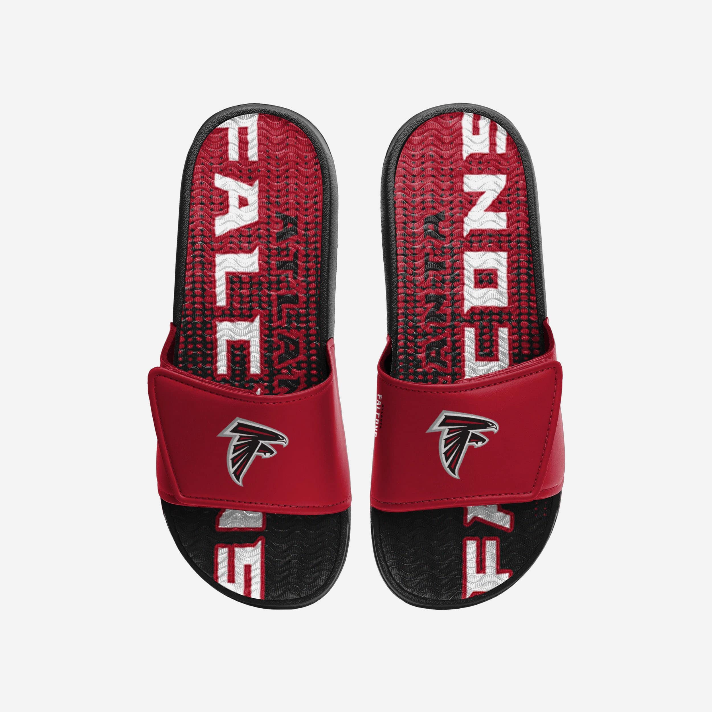 Atlanta Falcons Gradient Wordmark Gel Slides - Stylish Comfort for Fans
