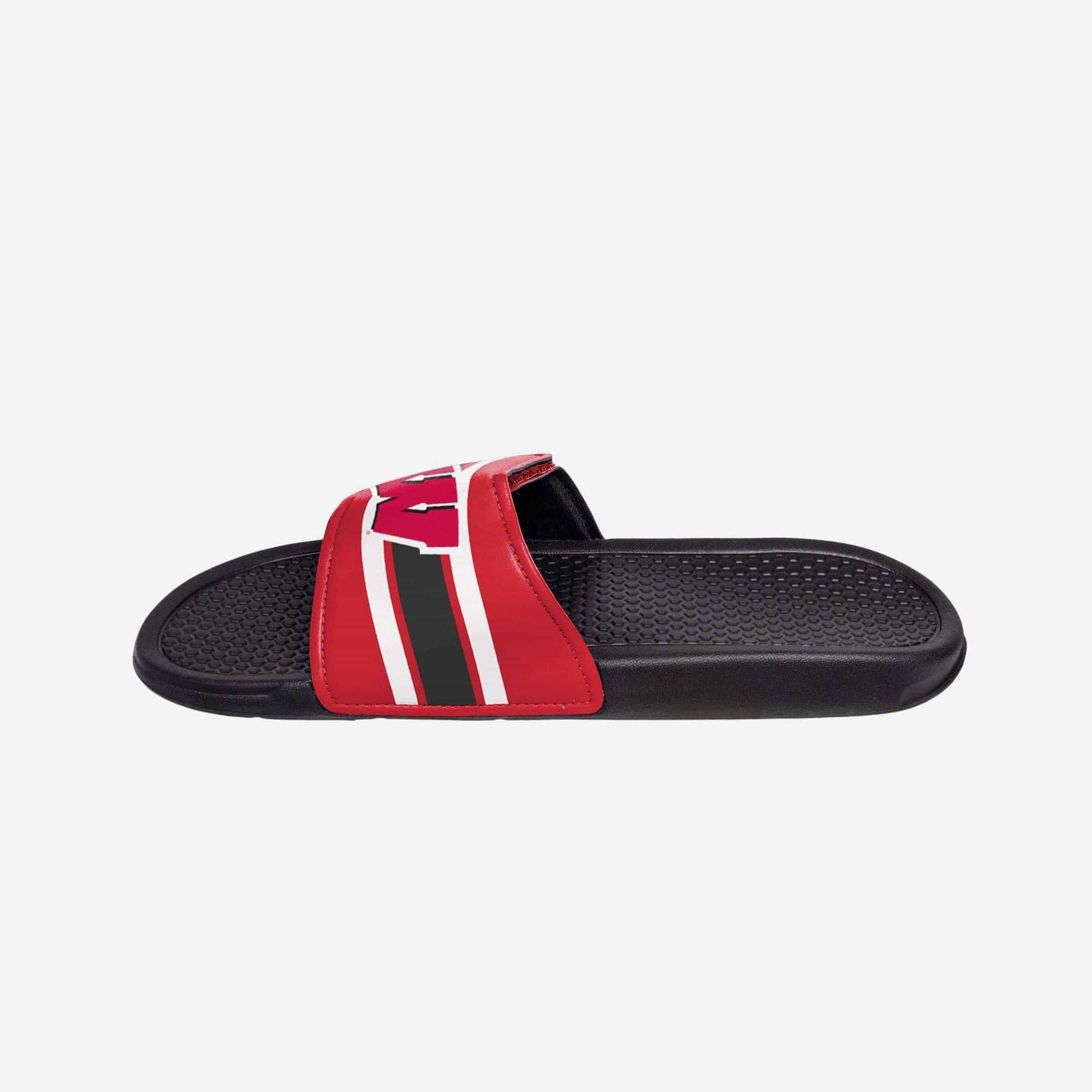 Wisconsin Badgers Stripe Legacy Velcro Sport Slides - The Ultimate Footwear!