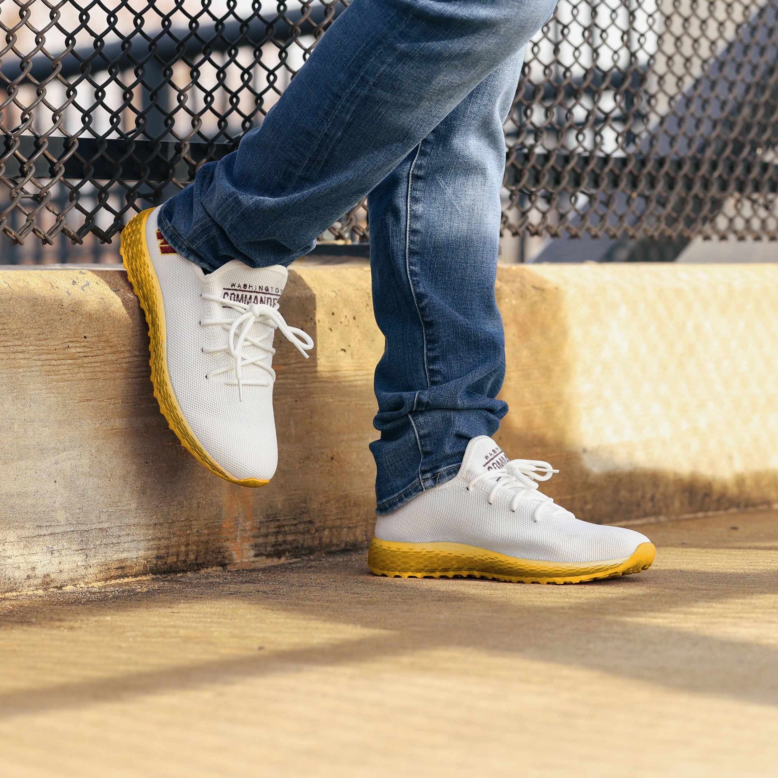 Washington Commanders Stunning Gradient Midsole White Sneakers