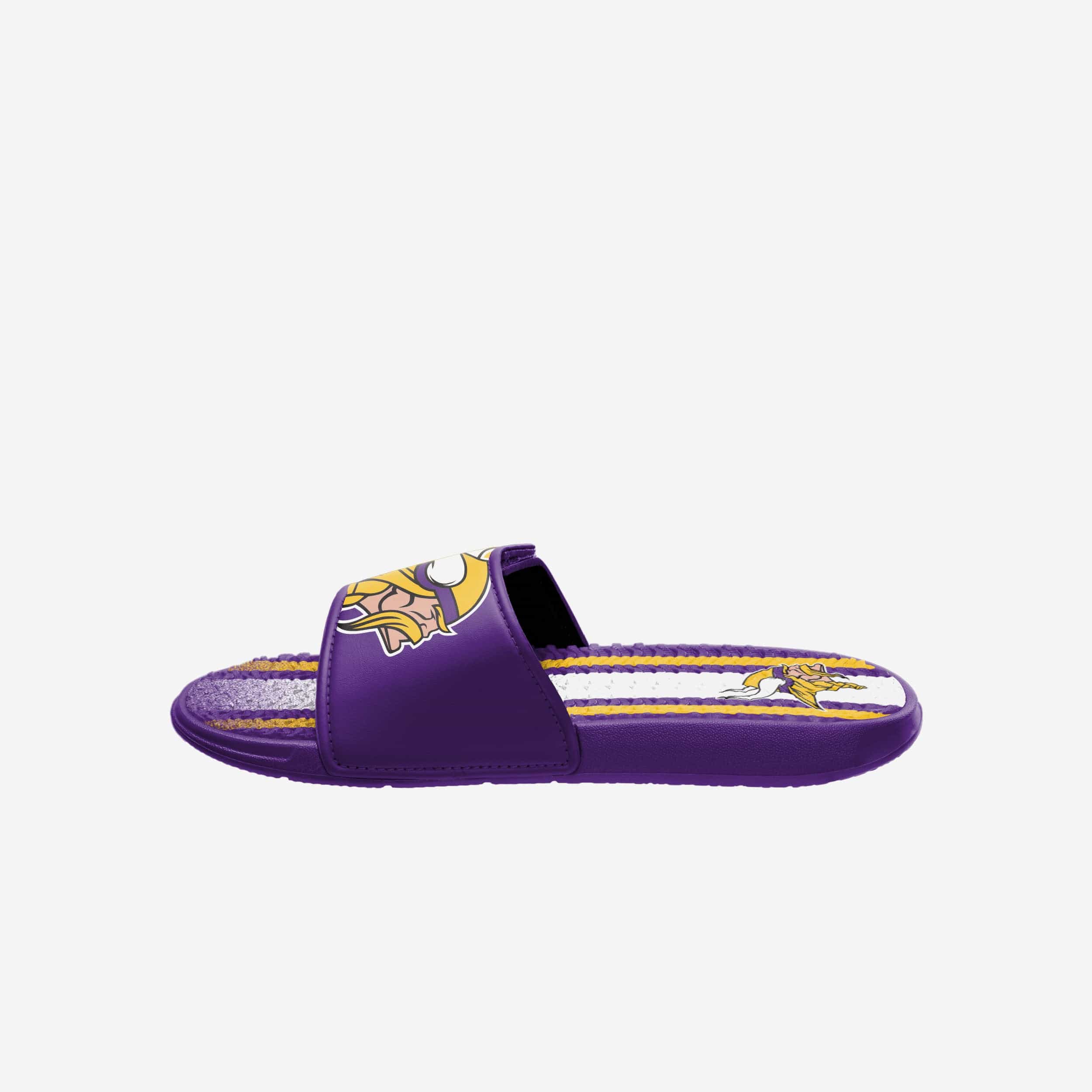 Minnesota Vikings Team Stripe Gel Slides - Show Your Team Spirit!